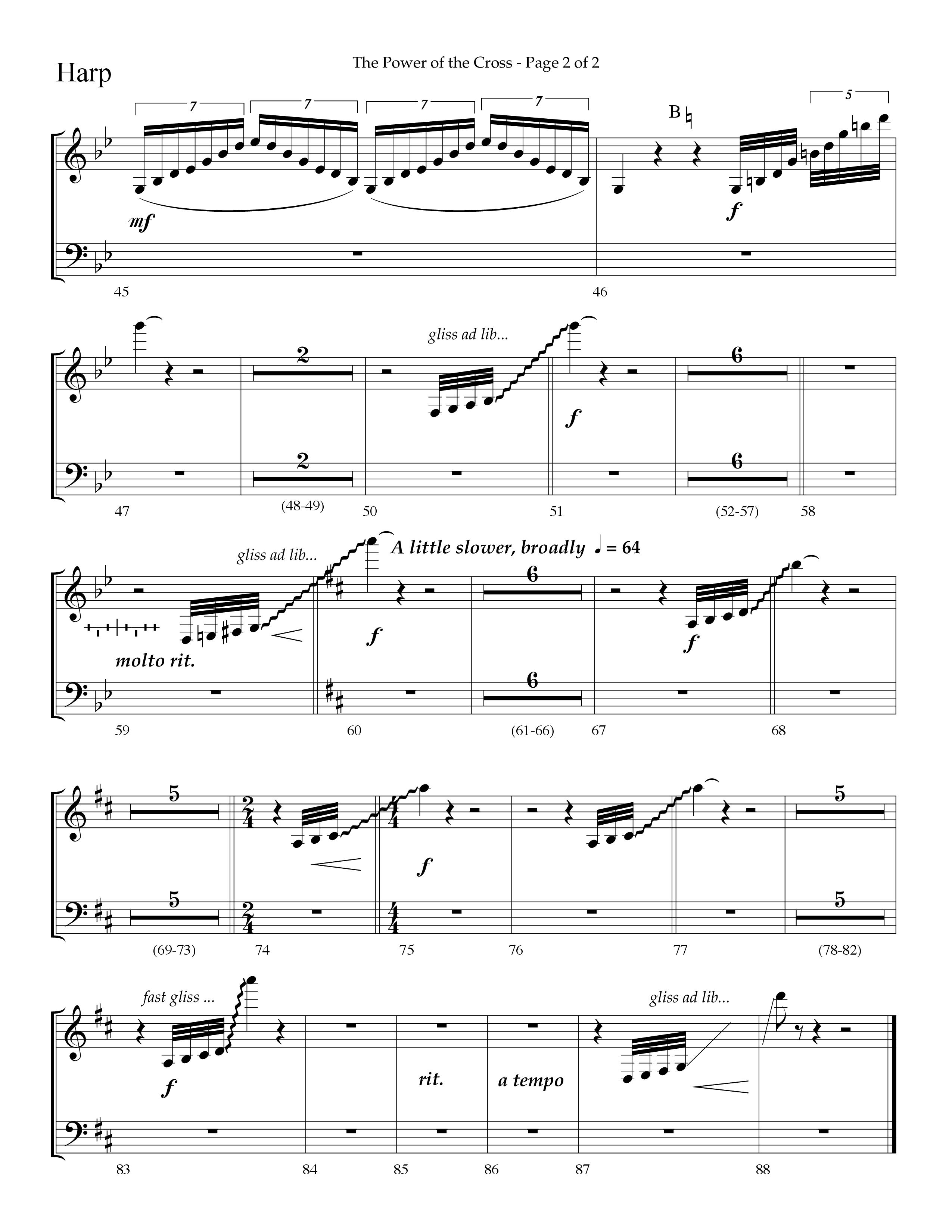 The Power Of The Cross (Choral Anthem SATB) Harp (Lifeway Choral / Arr. David Hamilton)