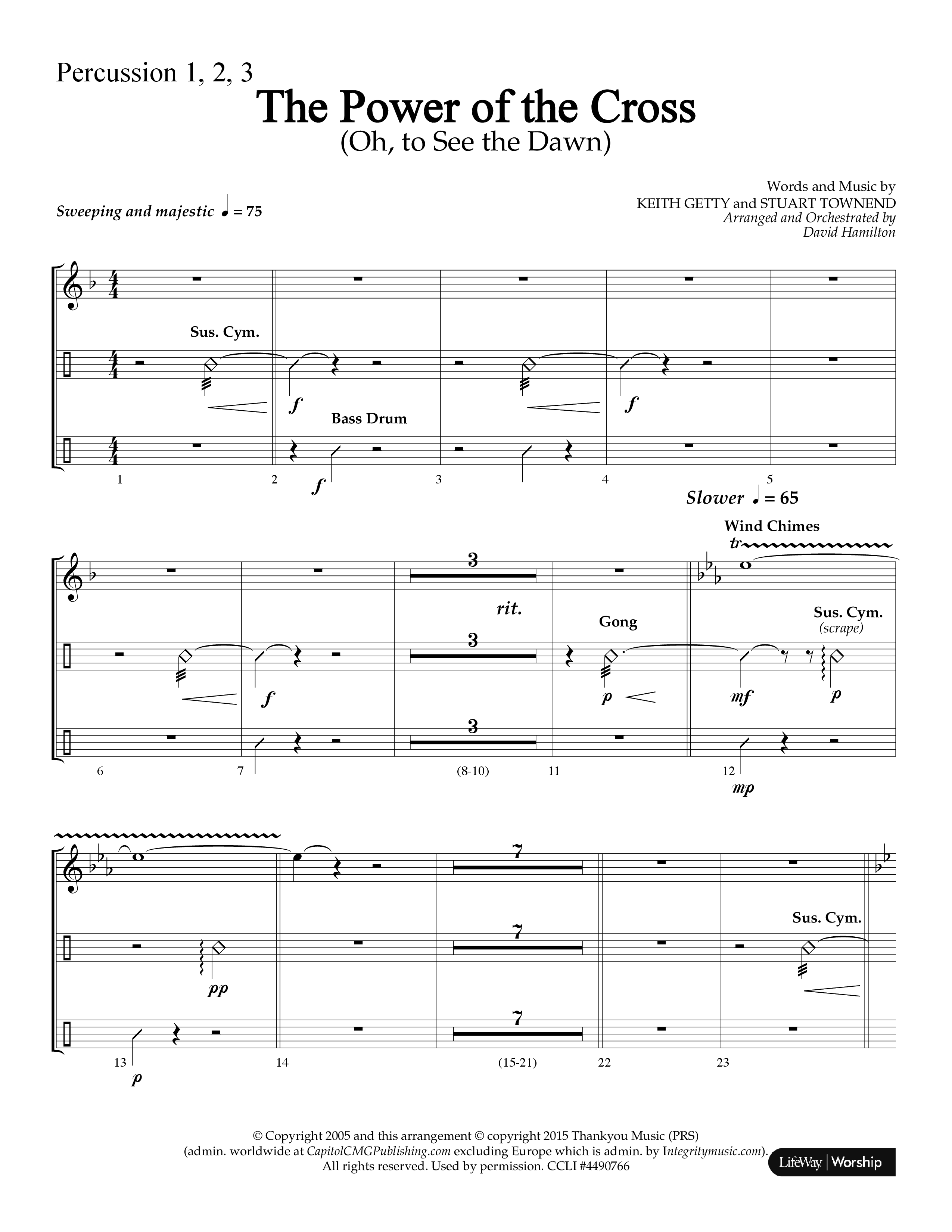 The Power Of The Cross (Choral Anthem SATB) Percussion 1/2 (Lifeway Choral / Arr. David Hamilton)