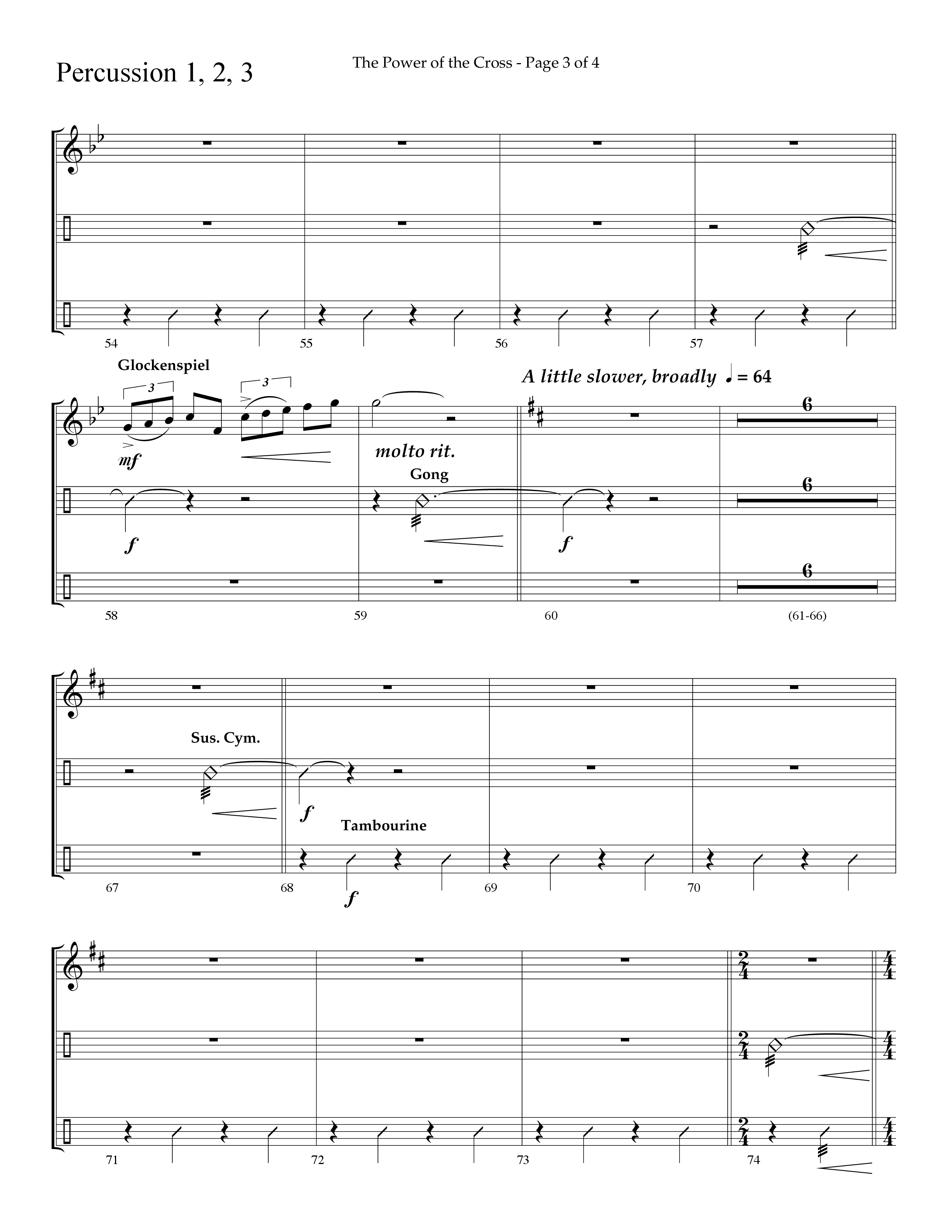 The Power Of The Cross (Choral Anthem SATB) Percussion 1/2 (Lifeway Choral / Arr. David Hamilton)