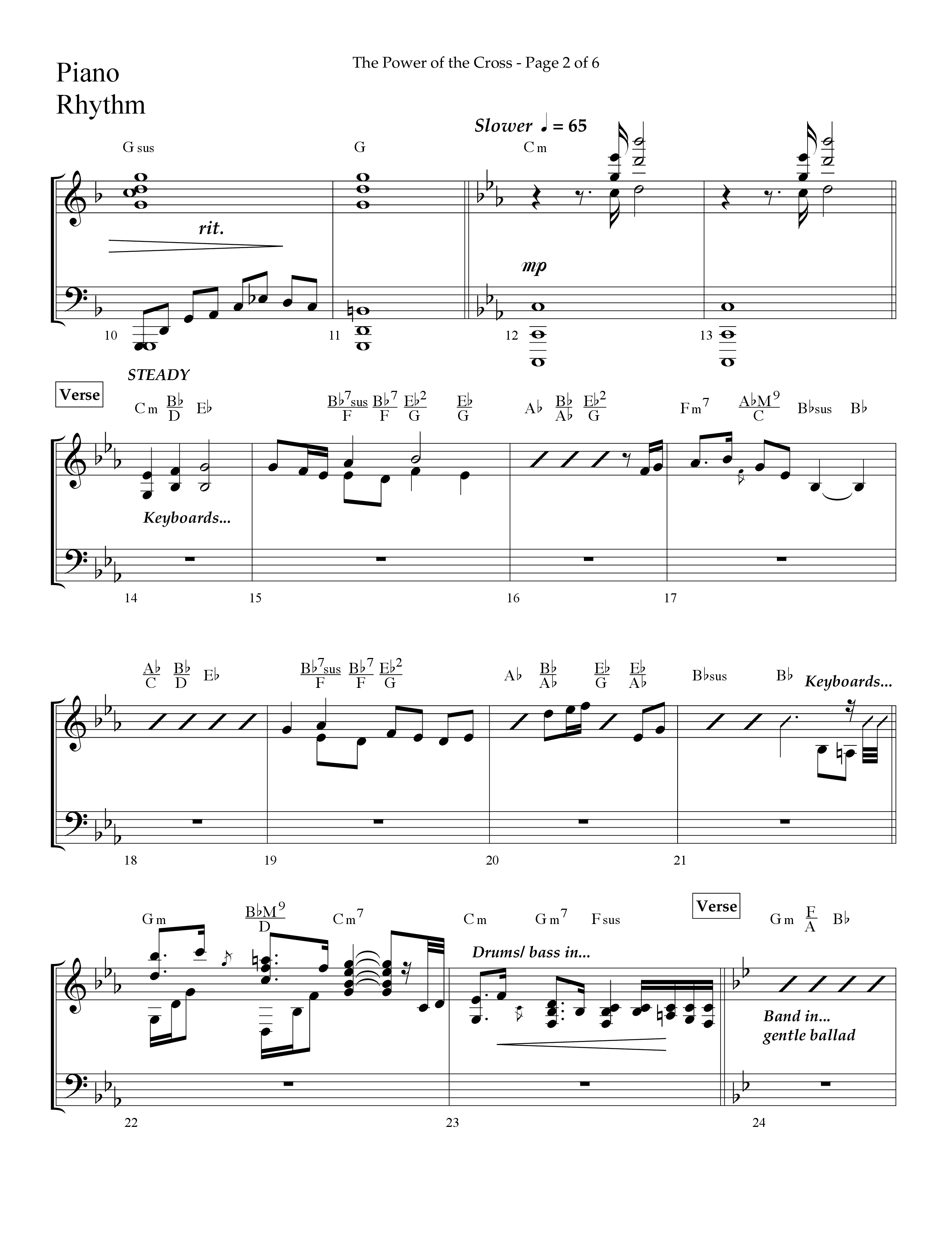 The Power Of The Cross (Choral Anthem SATB) Piano/Rhythm (Lifeway Choral / Arr. David Hamilton)