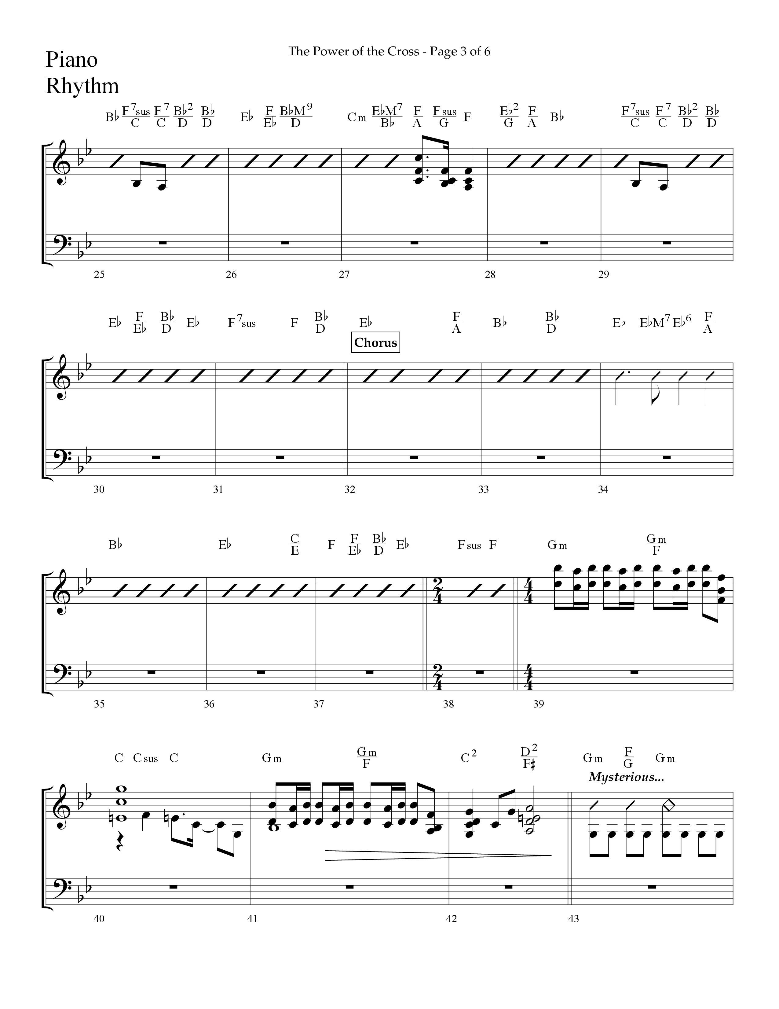 The Power Of The Cross (Choral Anthem SATB) Piano/Rhythm (Lifeway Choral / Arr. David Hamilton)