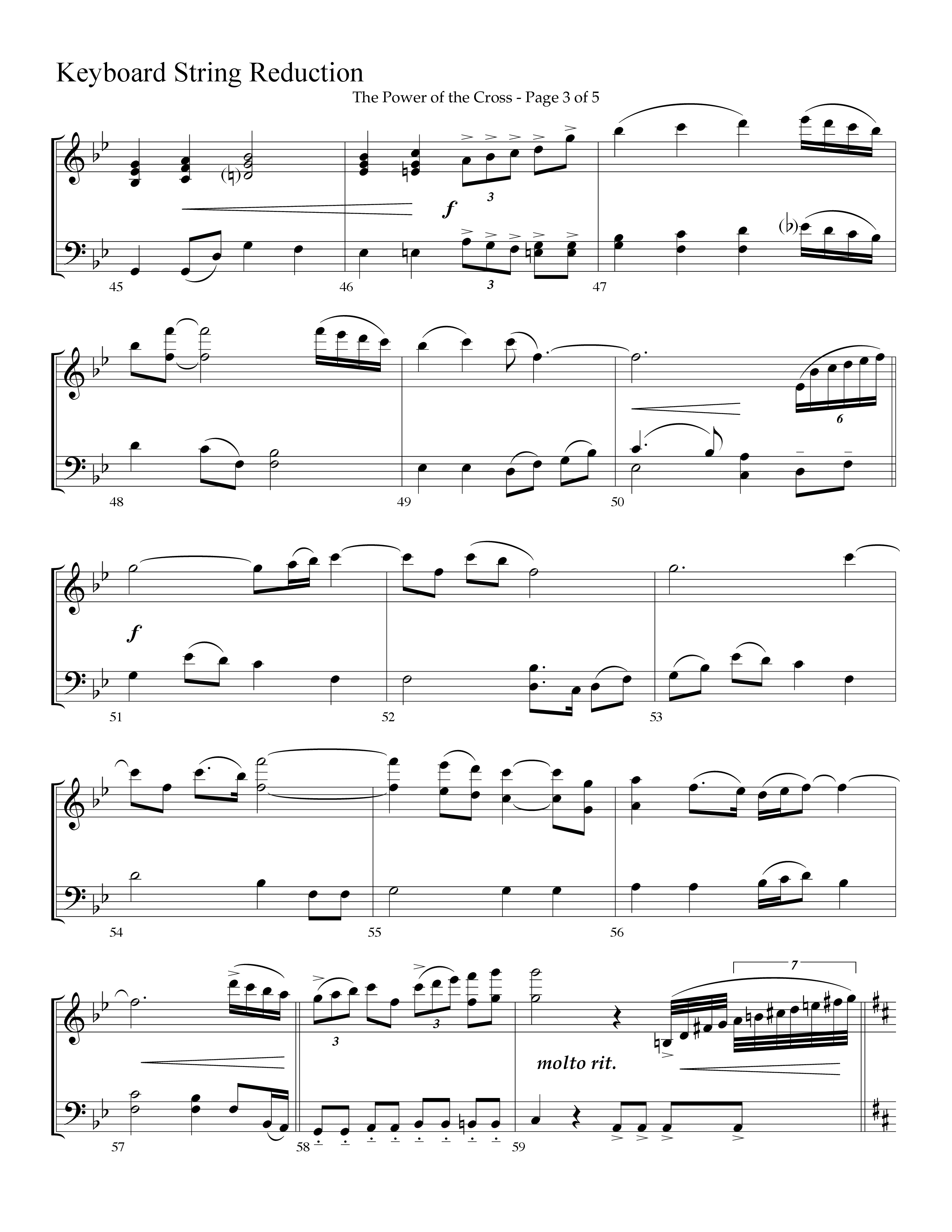 The Power Of The Cross (Choral Anthem SATB) String Reduction (Lifeway Choral / Arr. David Hamilton)