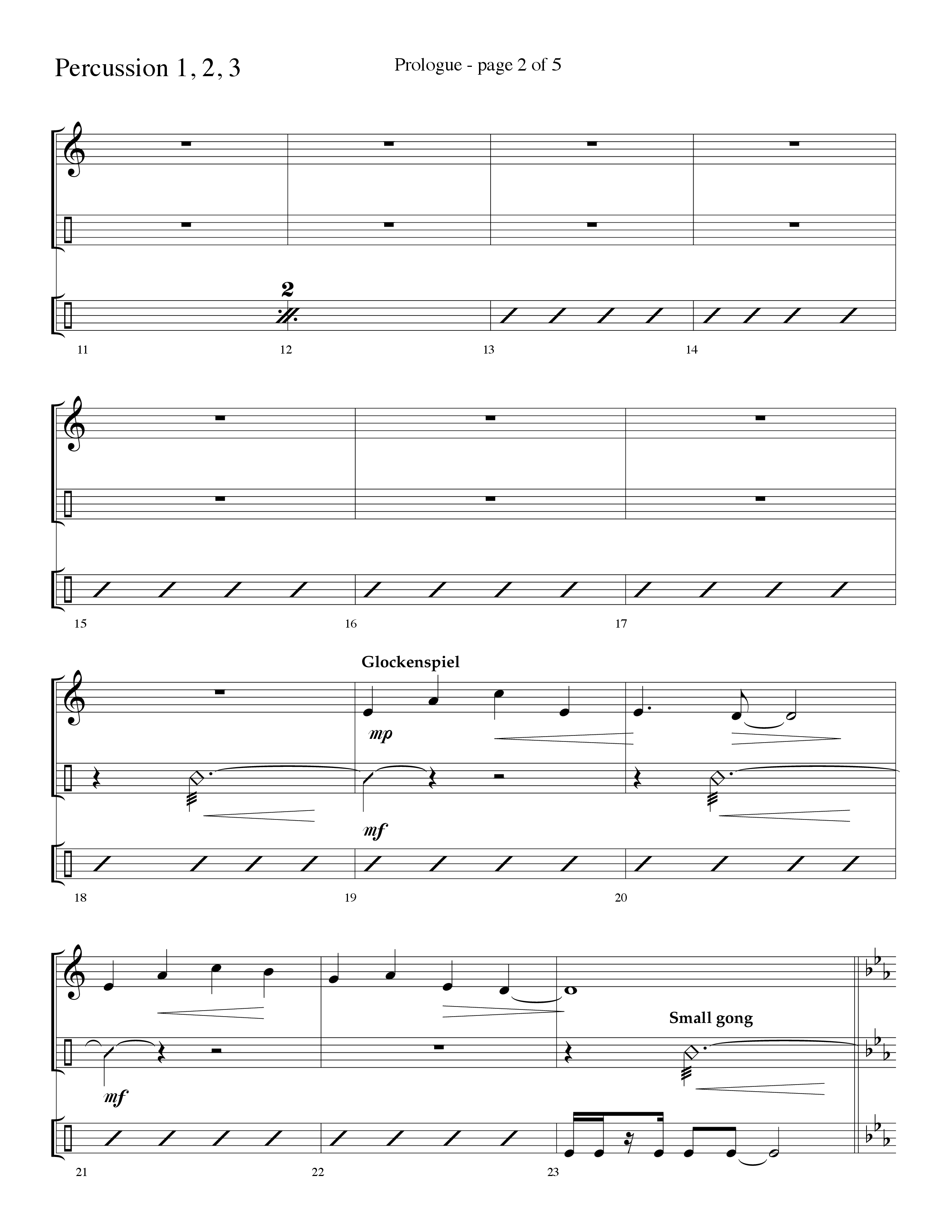 Prologue (Surely He Has Borne Our Griefs) (Instrumental) Percussion 1/2 (Lifeway Choral / Arr. David Hamilton)