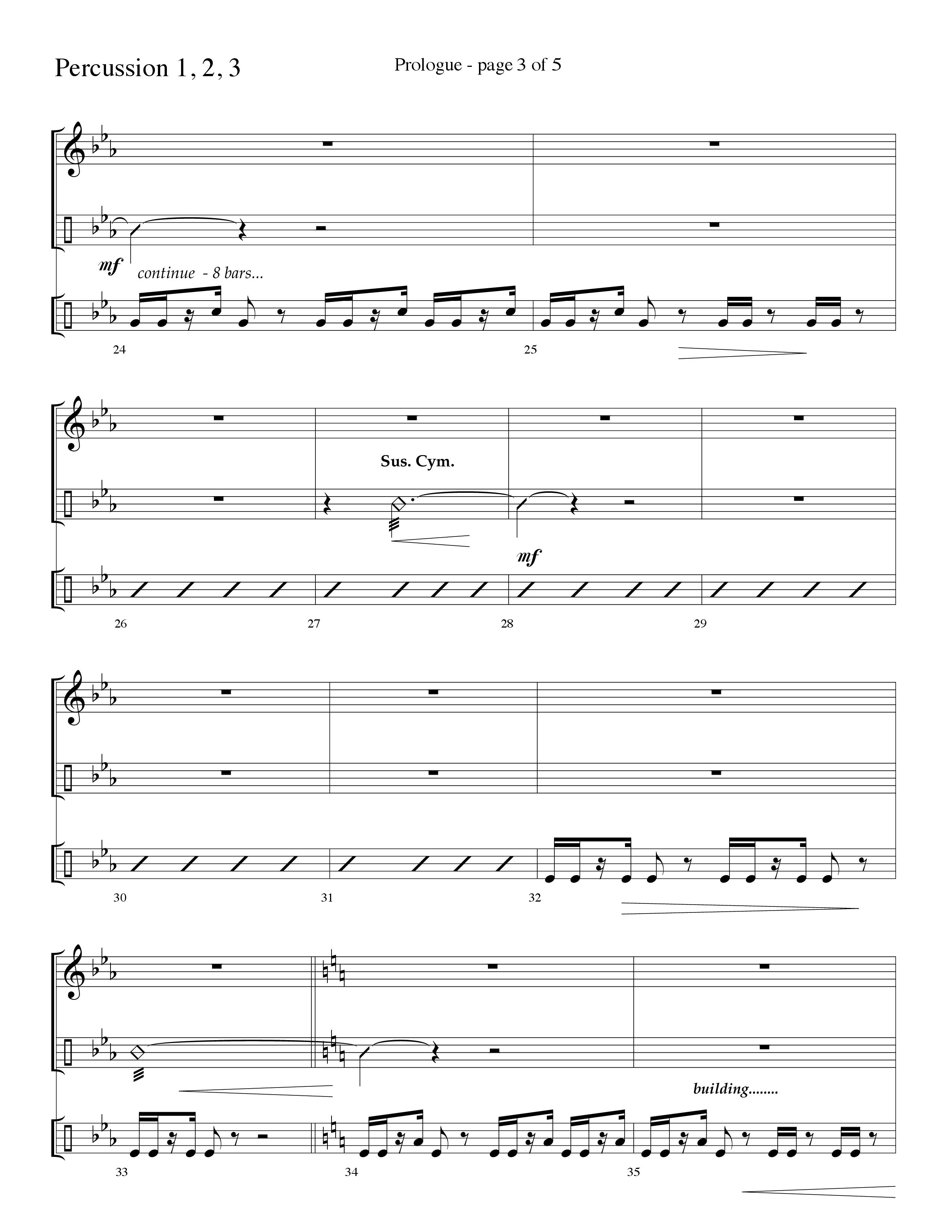 Prologue (Surely He Has Borne Our Griefs) (Instrumental) Percussion 1/2 (Lifeway Choral / Arr. David Hamilton)