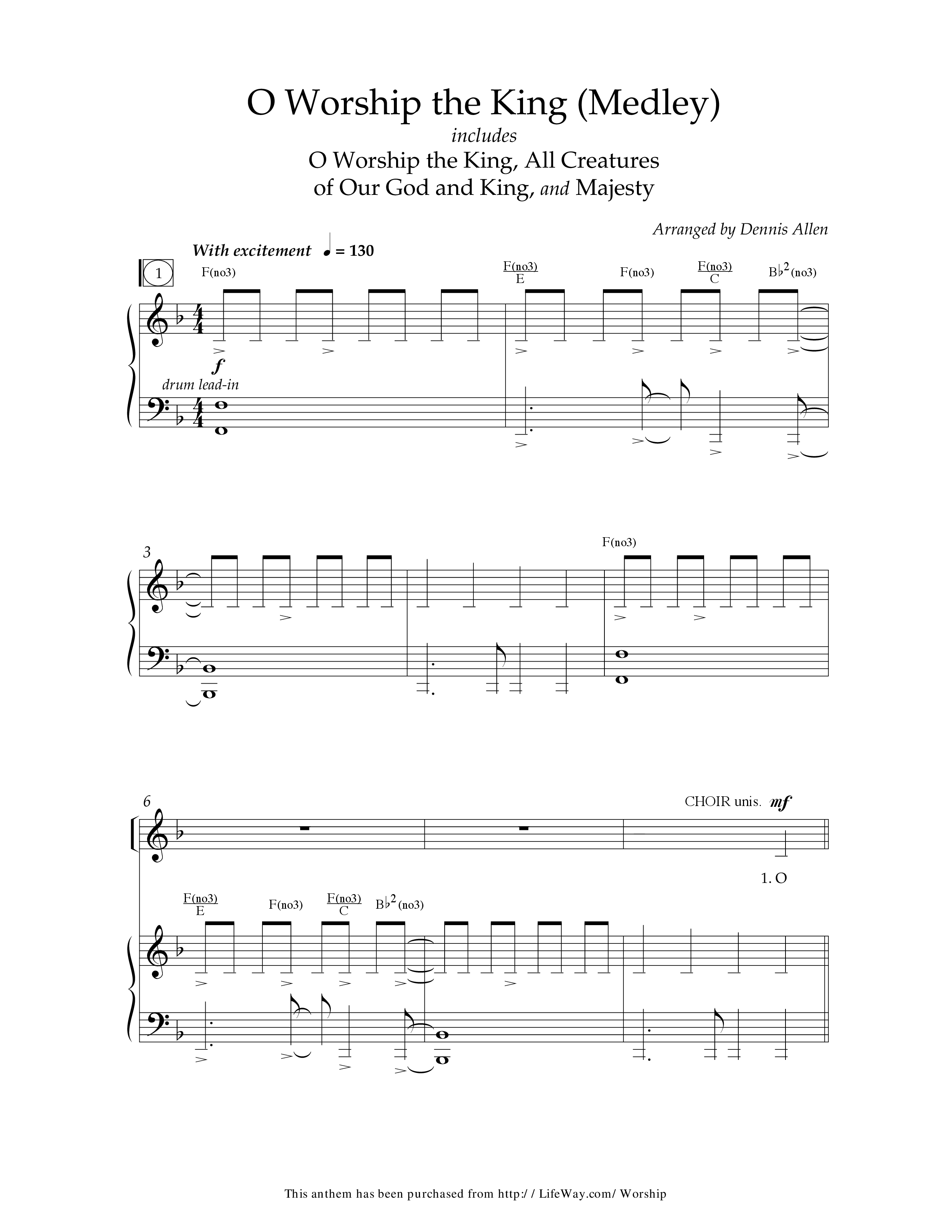 To The Risen King (7 Song Choral Collection) Choral Book (Lifeway Choral / Arr. Dennis Allen)