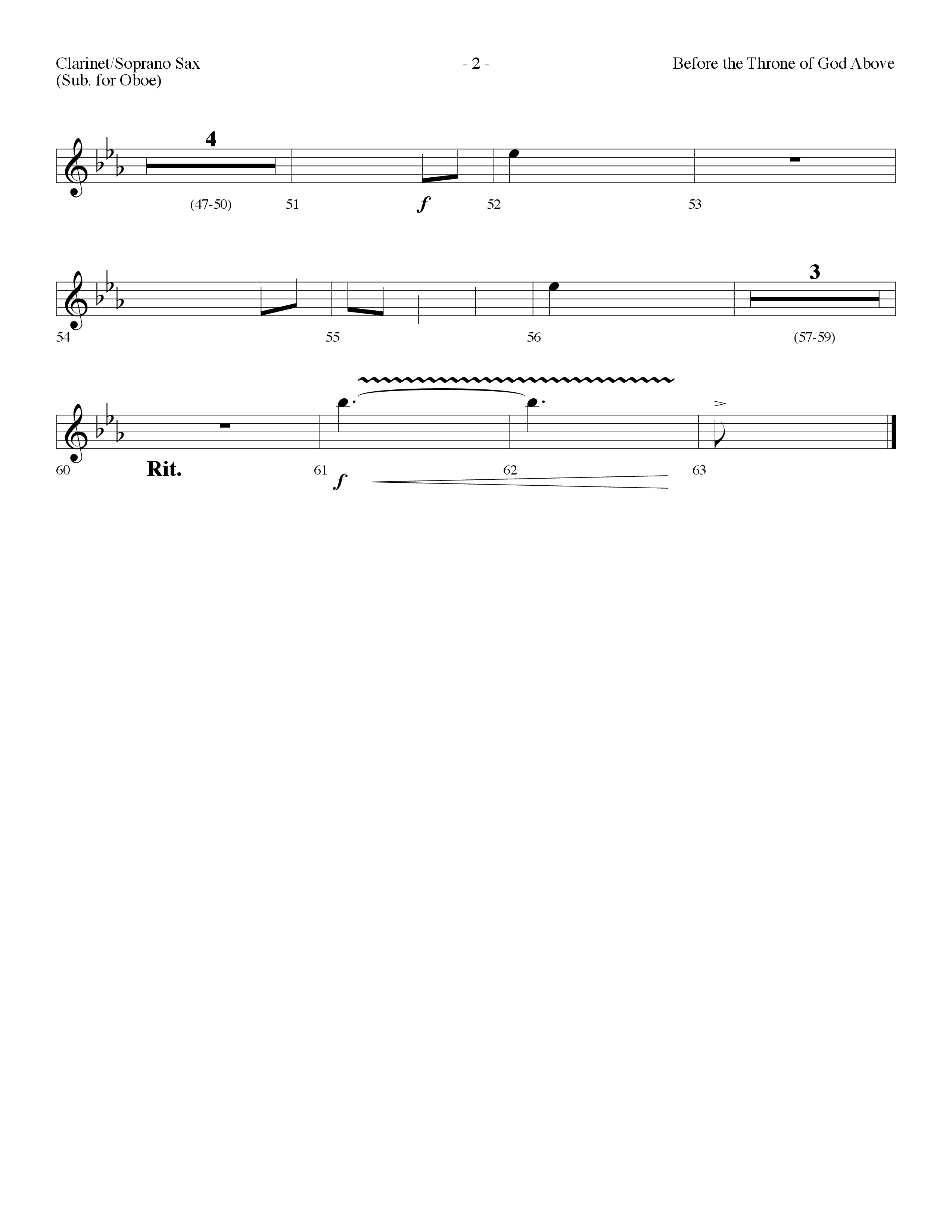 Before The Throne Of God Above (Choral Anthem SATB) Clarinet/Soprano Sax (Lifeway Choral / Arr. Dennis Allen)