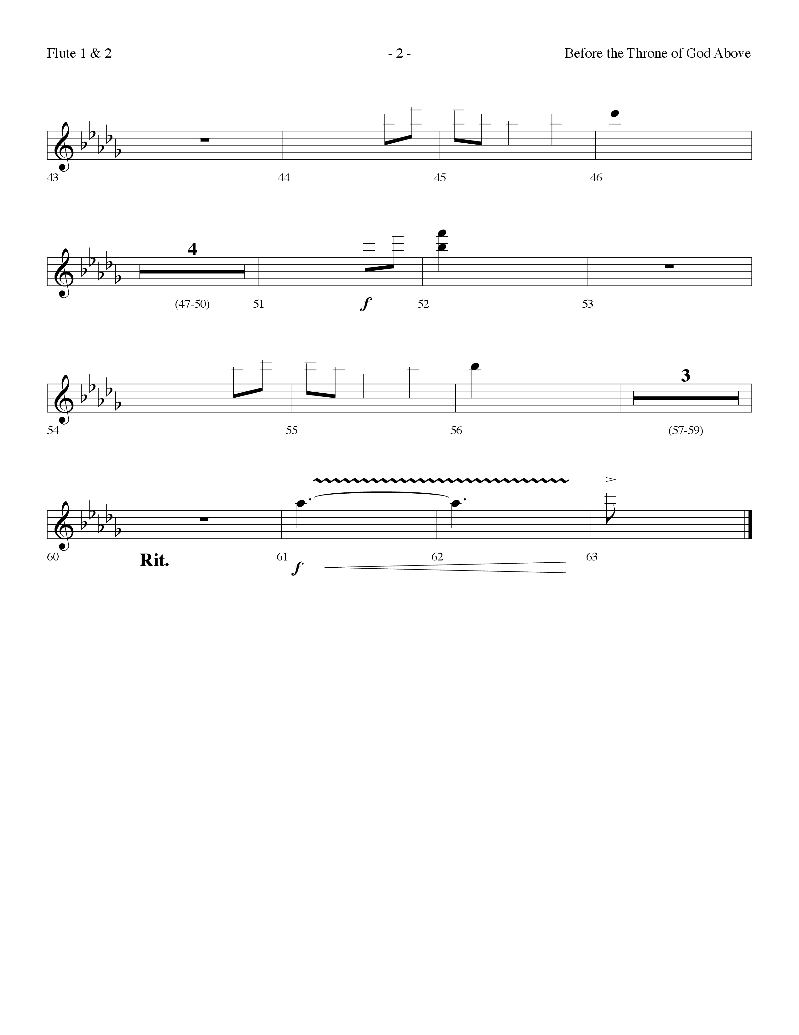 Before The Throne Of God Above (Choral Anthem SATB) Flute 1/2 (Lifeway Choral / Arr. Dennis Allen)