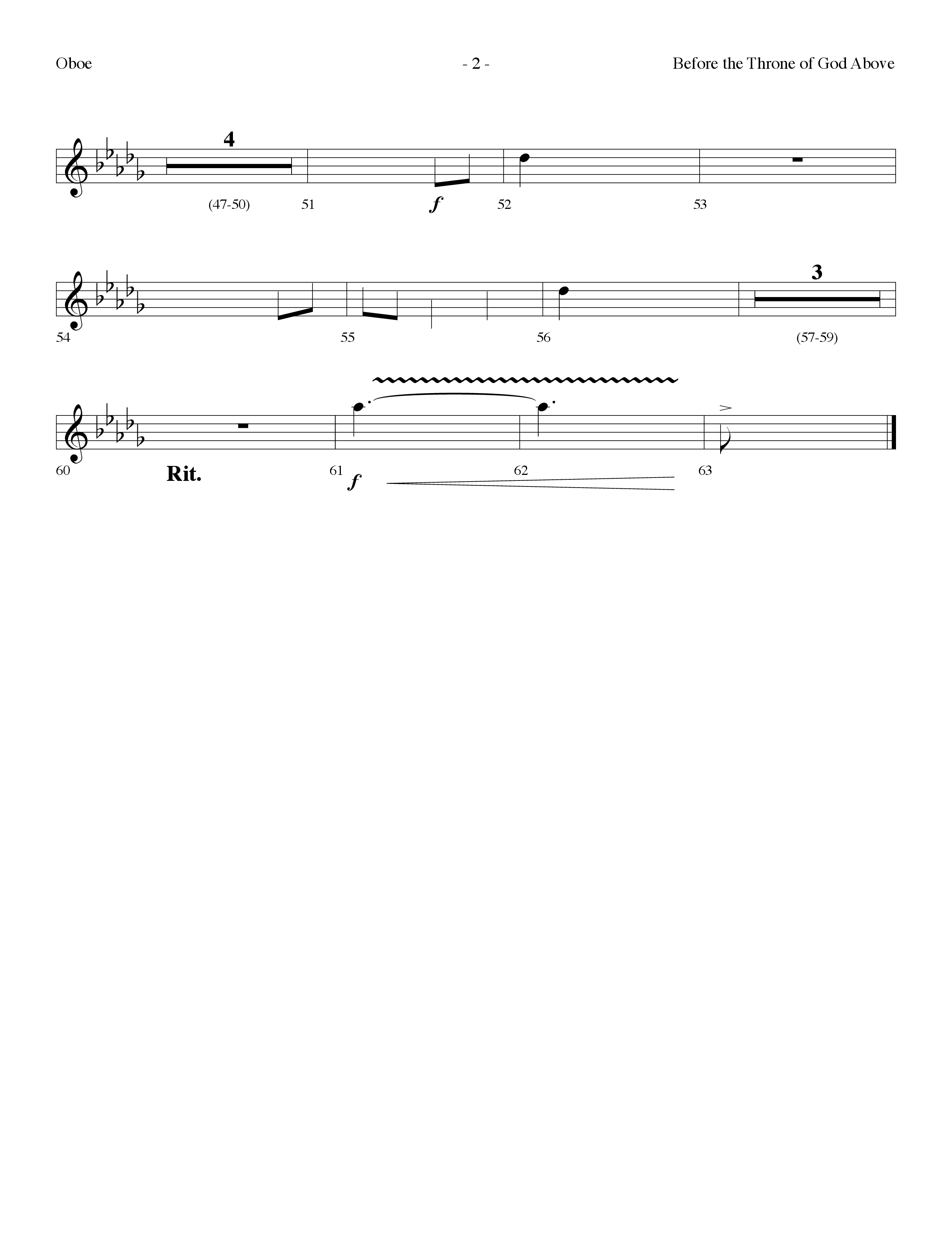Before The Throne Of God Above (Choral Anthem SATB) Oboe (Lifeway Choral / Arr. Dennis Allen)