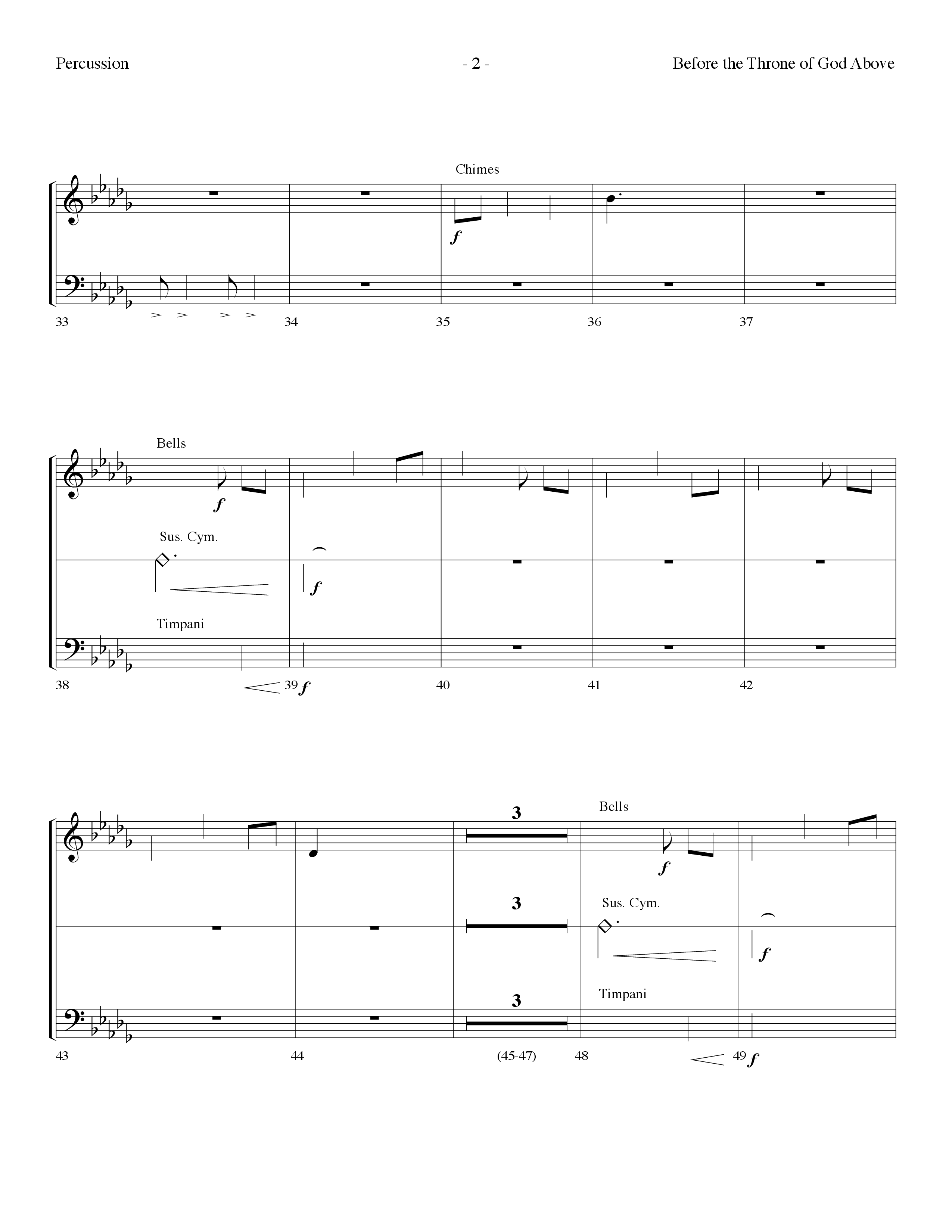 Before The Throne Of God Above (Choral Anthem SATB) Percussion (Lifeway Choral / Arr. Dennis Allen)