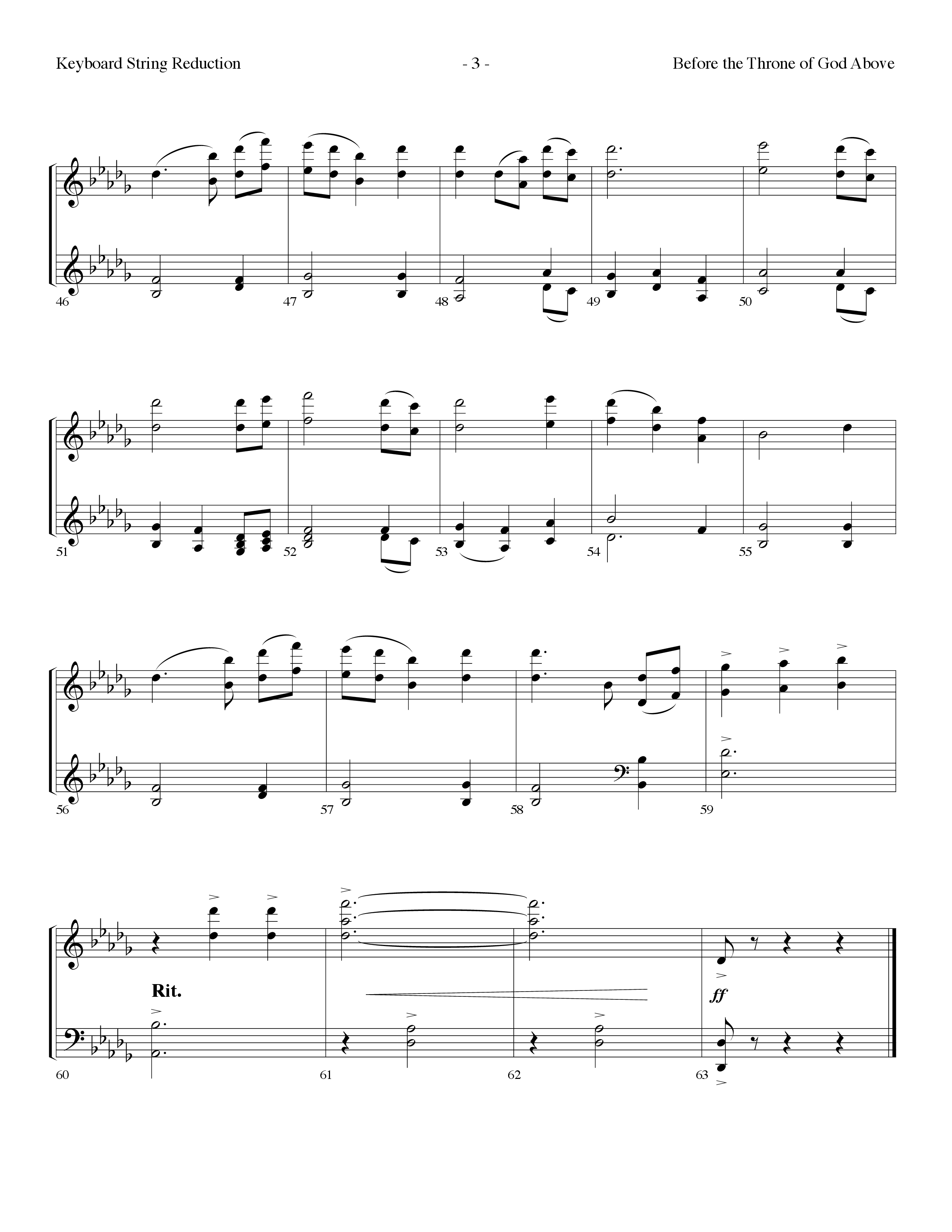 Before The Throne Of God Above (Choral Anthem SATB) String Reduction (Lifeway Choral / Arr. Dennis Allen)