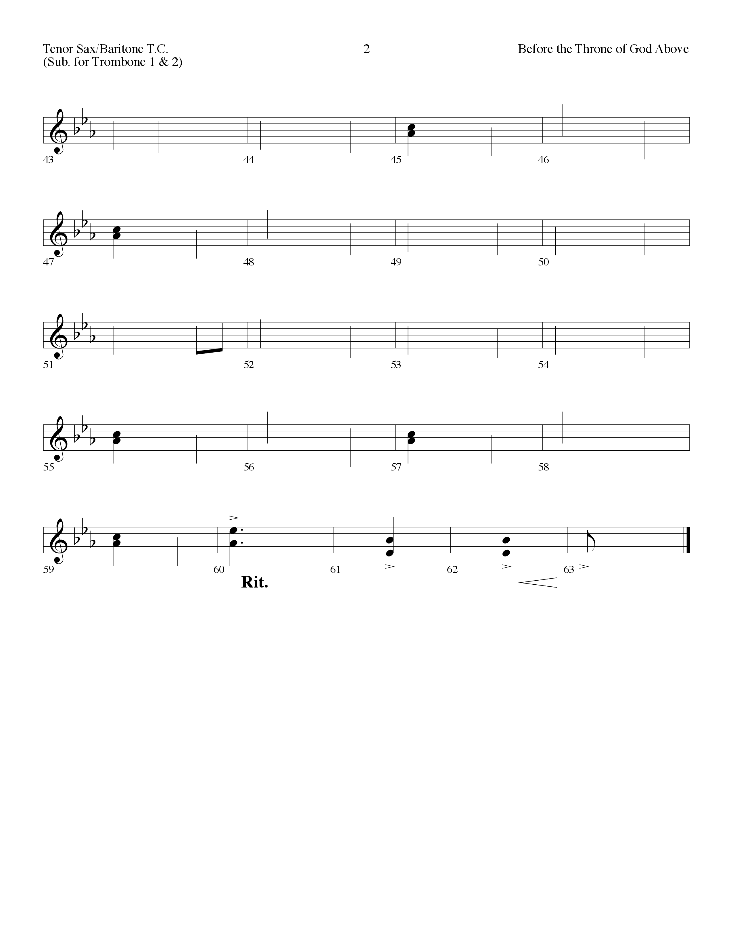 Before The Throne Of God Above (Choral Anthem SATB) Tenor Sax/Baritone T.C. (Lifeway Choral / Arr. Dennis Allen)