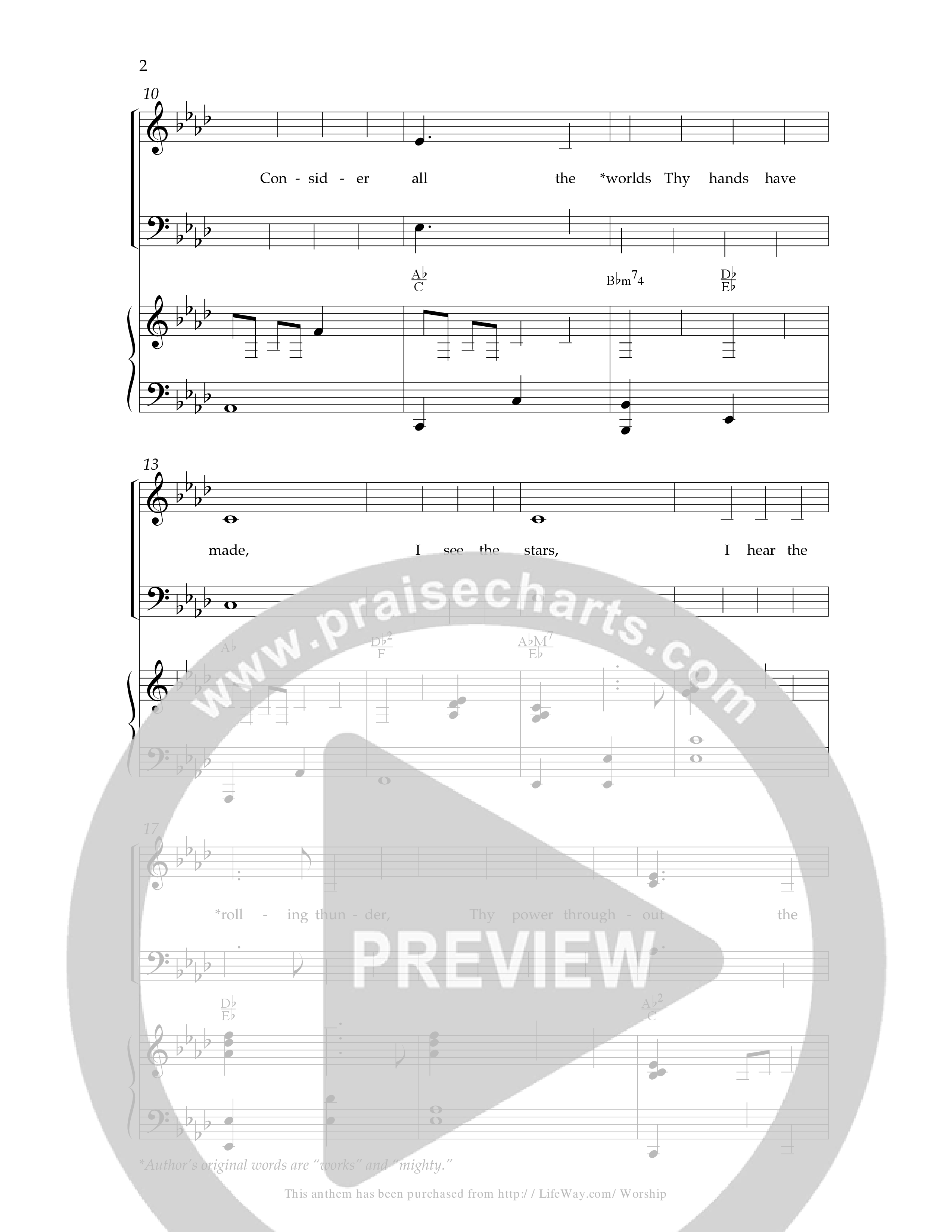 How Great Thou Art (Choral Anthem SATB) Anthem (SATB/Piano) (Lifeway Choral / Arr. Dennis Allen)