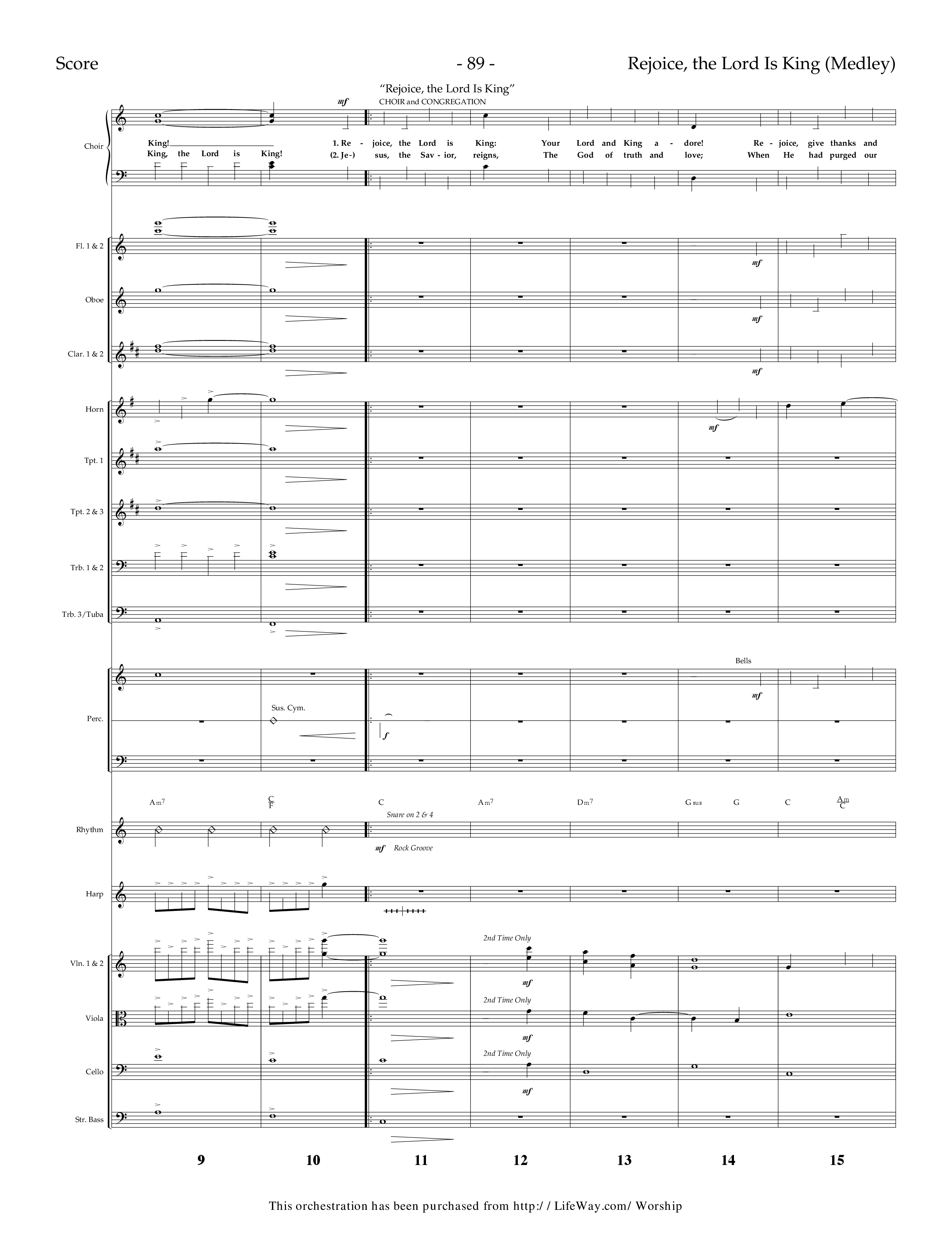 Rejoice The Lord Is King (Medley) (with To The Risen King, Hallelujah Chorus) (Choral Anthem SATB) Orchestration (Lifeway Choral / Arr. Dennis Allen)