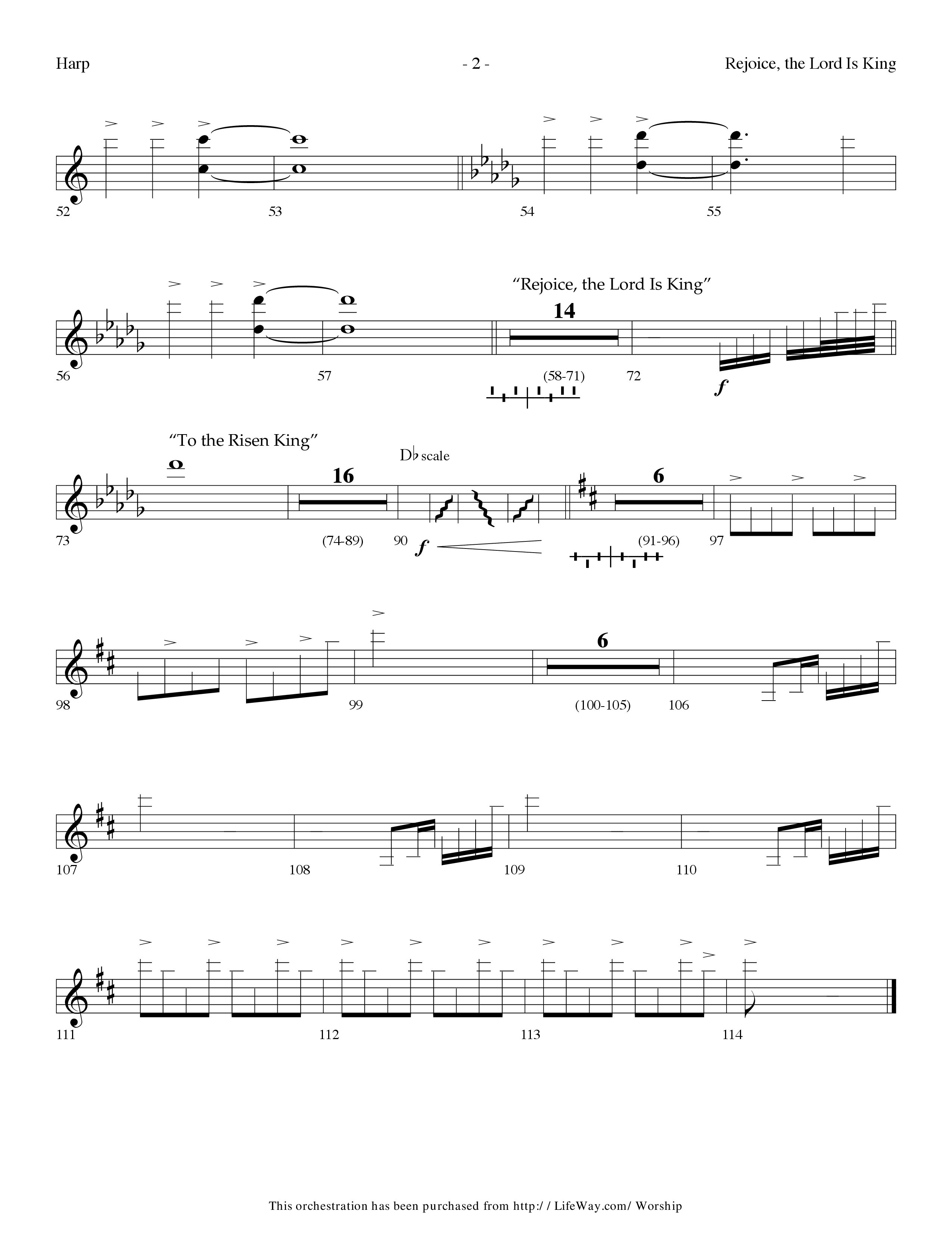 Rejoice The Lord Is King (Medley) (with To The Risen King, Hallelujah Chorus) (Choral Anthem SATB) Harp (Lifeway Choral / Arr. Dennis Allen)