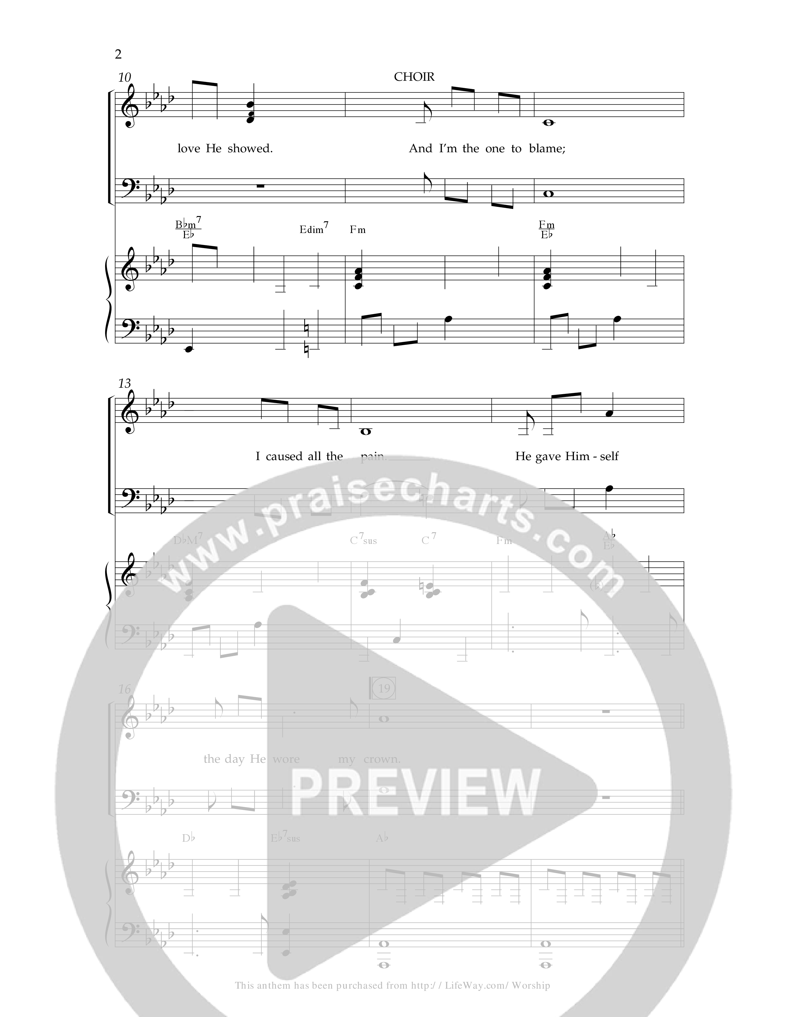 The Day He Wore My Crown (Choral Anthem SATB) Anthem (SATB/Piano) (Lifeway Choral / Arr. Dennis Allen)