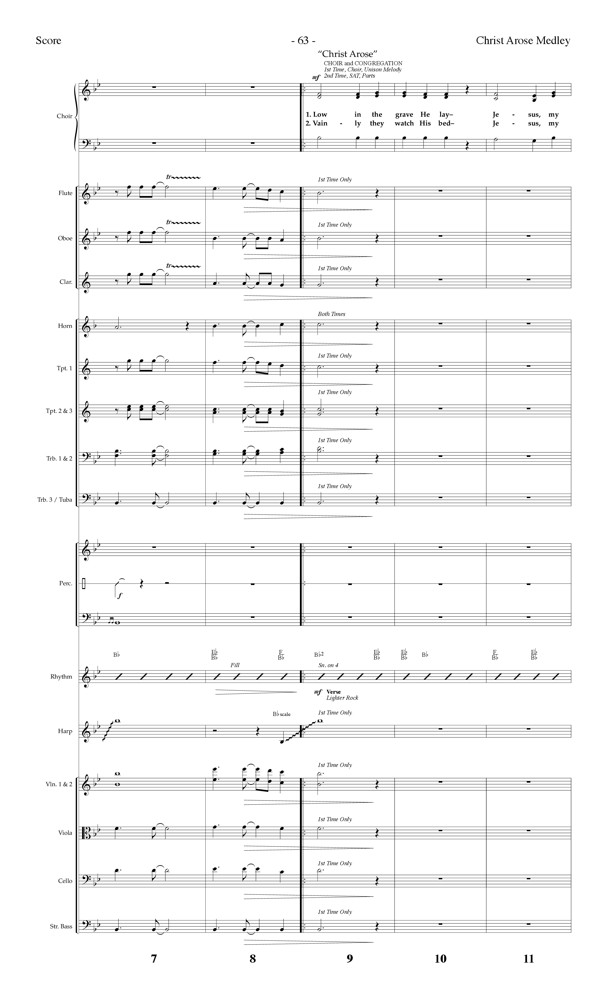 Christ Arose Medley (with Christ The Lord Is Risen Today, Victory In Jesus) (Choral Anthem SATB) Conductor's Score (Lifeway Choral / Arr. Dennis Allen)