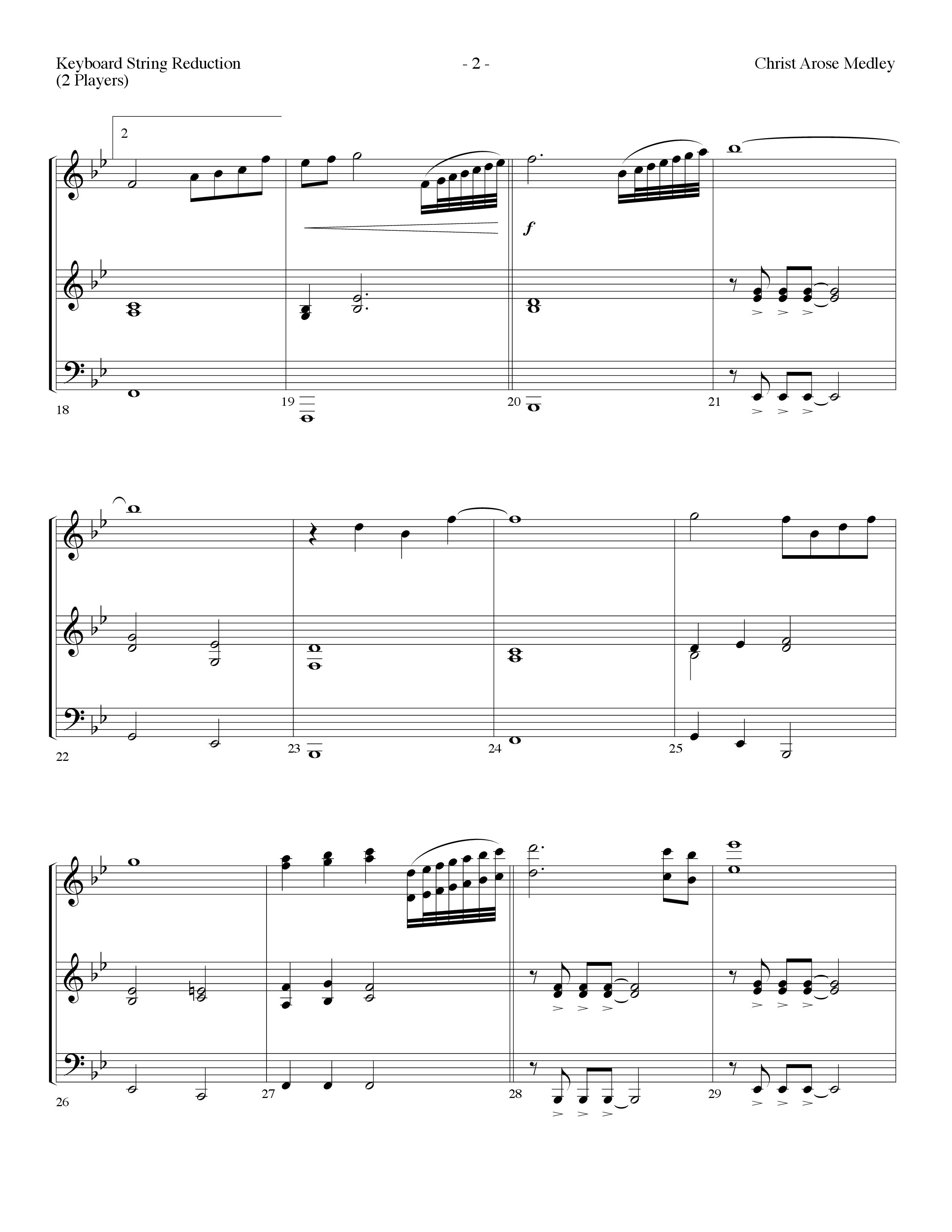 Christ Arose Medley (with Christ The Lord Is Risen Today, Victory In Jesus) (Choral Anthem SATB) String Reduction (Lifeway Choral / Arr. Dennis Allen)