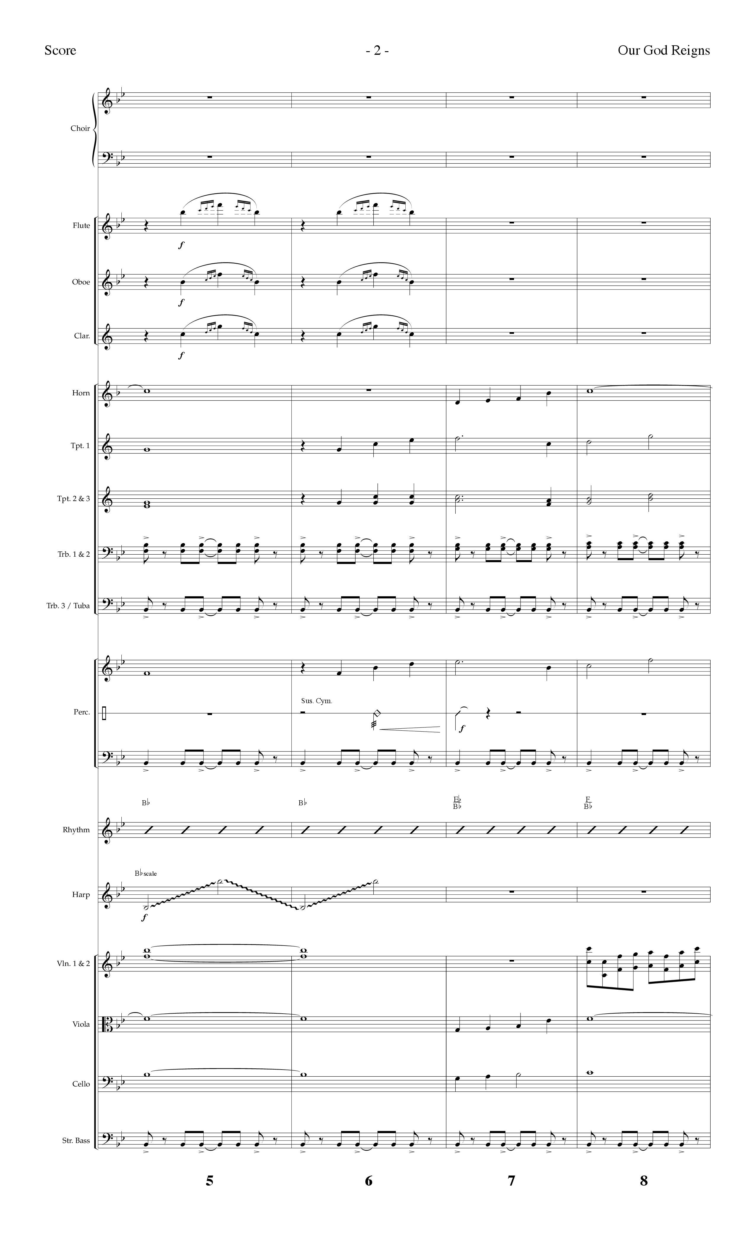 Our God Reigns (with Crown Him With Many Crowns) (Choral Anthem SATB) Orchestration (Lifeway Choral / Arr. Dennis Allen)