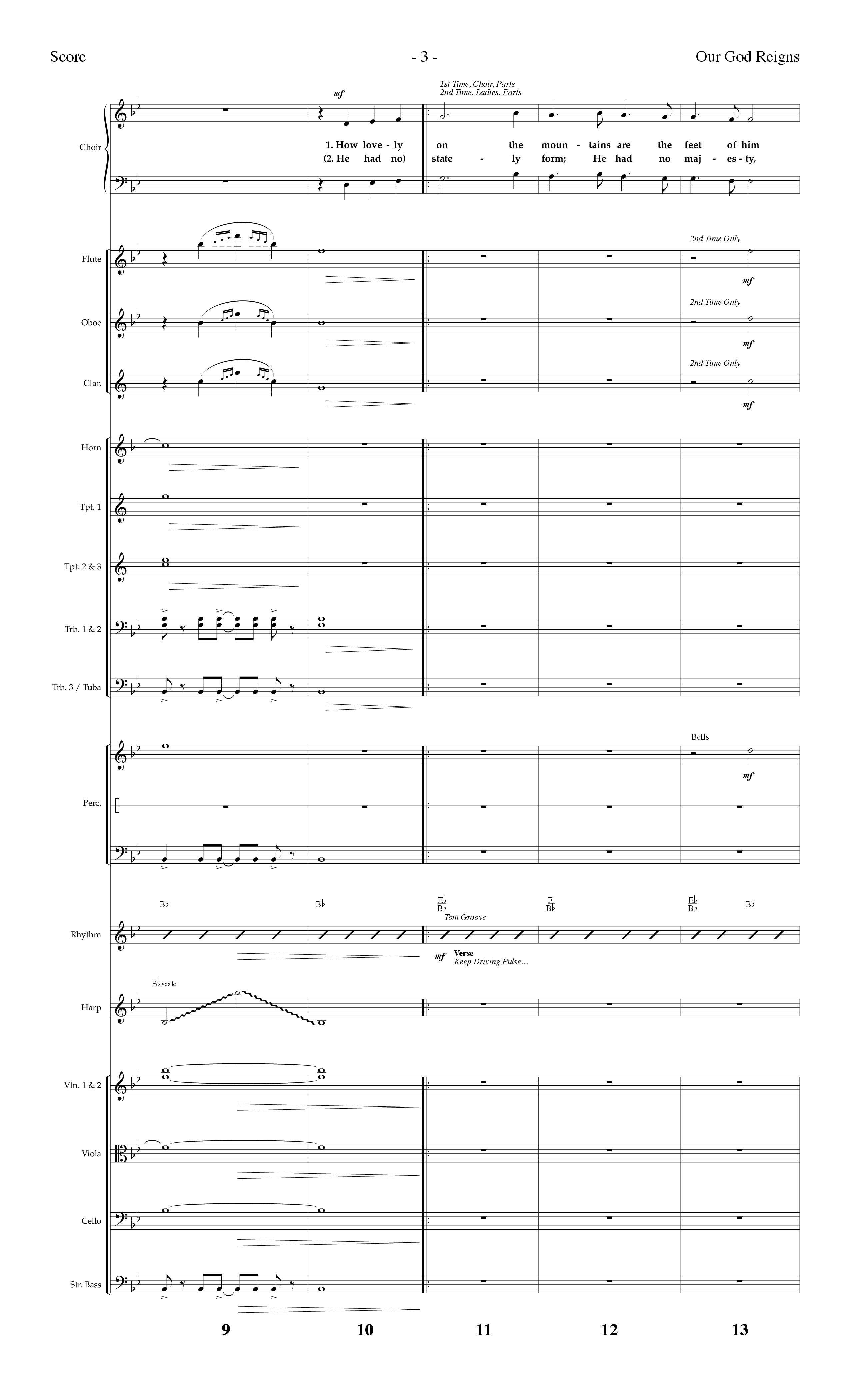 Our God Reigns (with Crown Him With Many Crowns) (Choral Anthem SATB) Orchestration (Lifeway Choral / Arr. Dennis Allen)