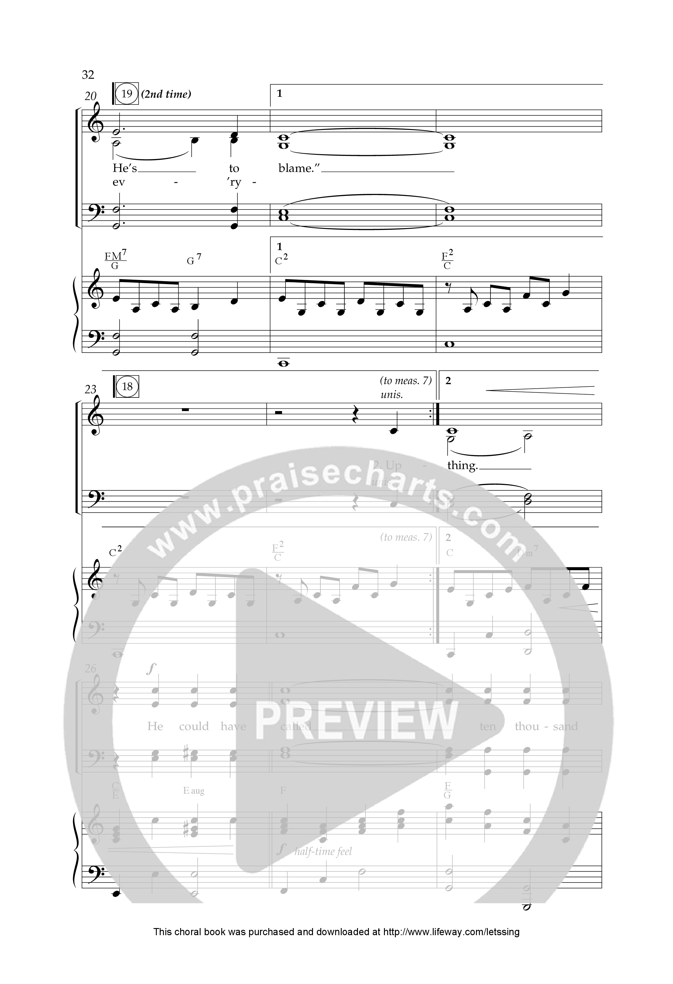 Ten Thousand Angels (Choral Anthem SATB) Anthem (SATB/Piano) (Lifeway Choral / Arr. Dennis Allen)