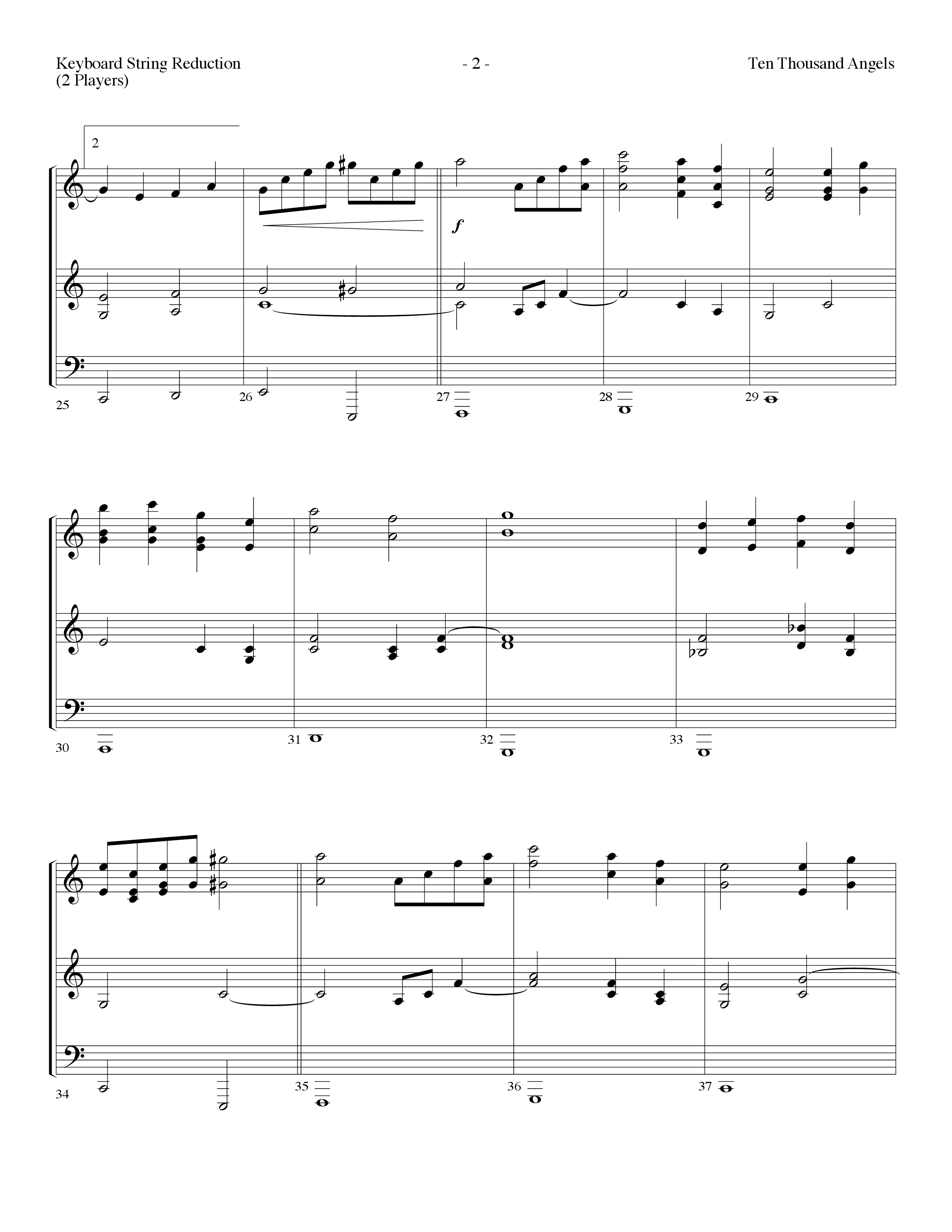 Ten Thousand Angels (Choral Anthem SATB) String Reduction (Lifeway Choral / Arr. Dennis Allen)