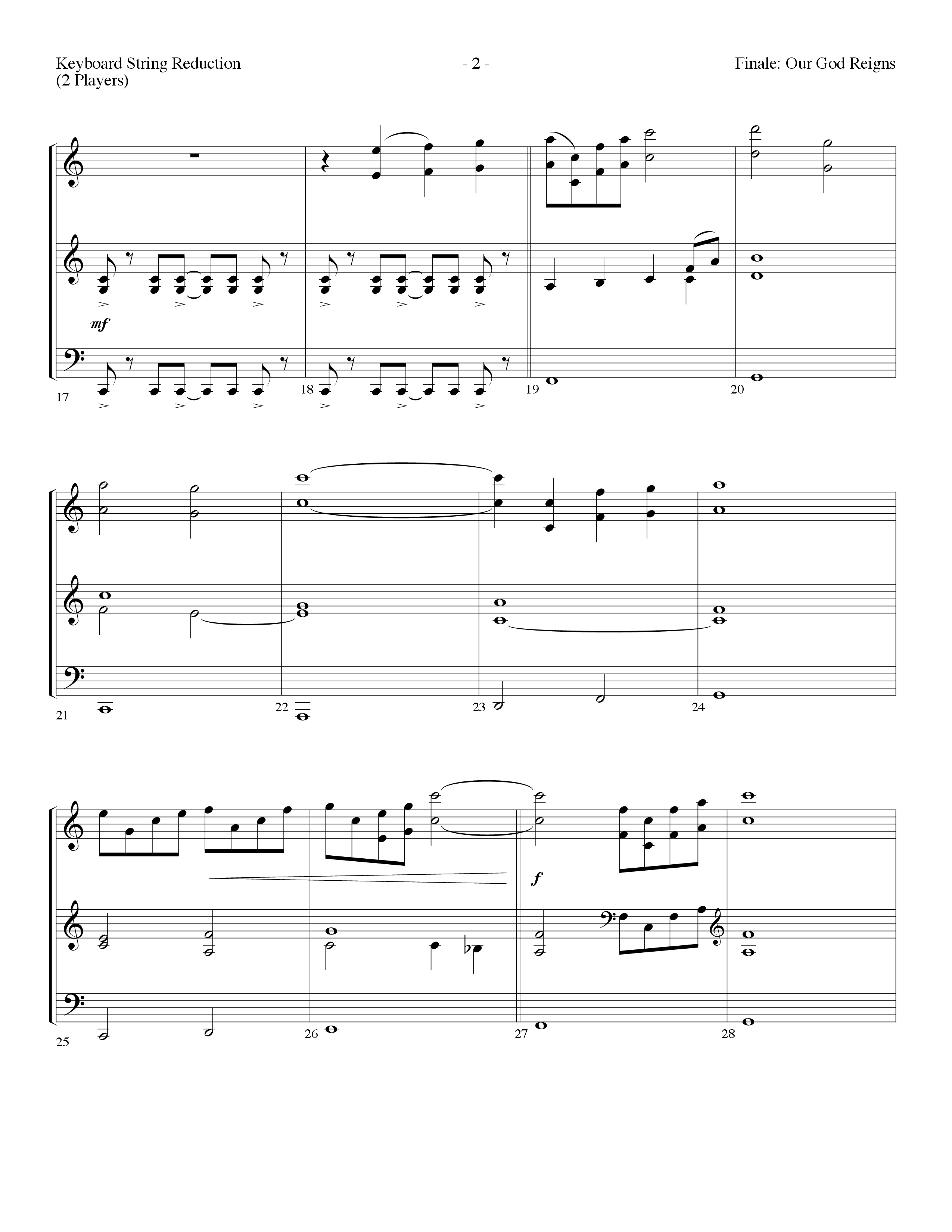 Our God Reigns (with Crown Him With Many Crowns) (Choral Anthem SATB) String Reduction (Lifeway Choral / Arr. Dennis Allen)