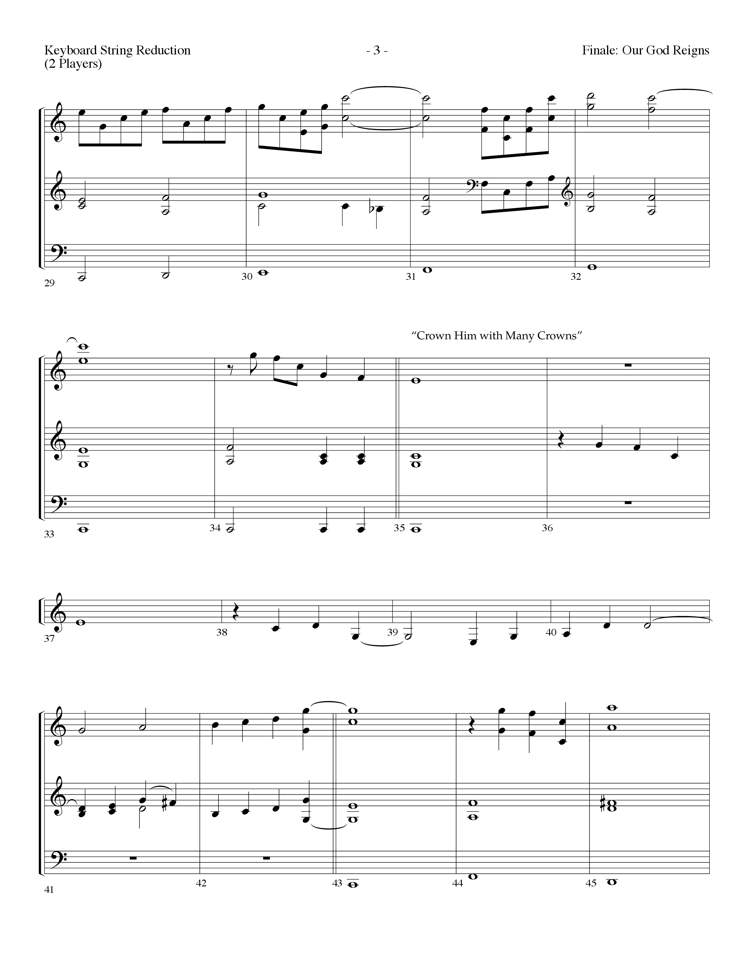 Our God Reigns (with Crown Him With Many Crowns) (Choral Anthem SATB) String Reduction (Lifeway Choral / Arr. Dennis Allen)