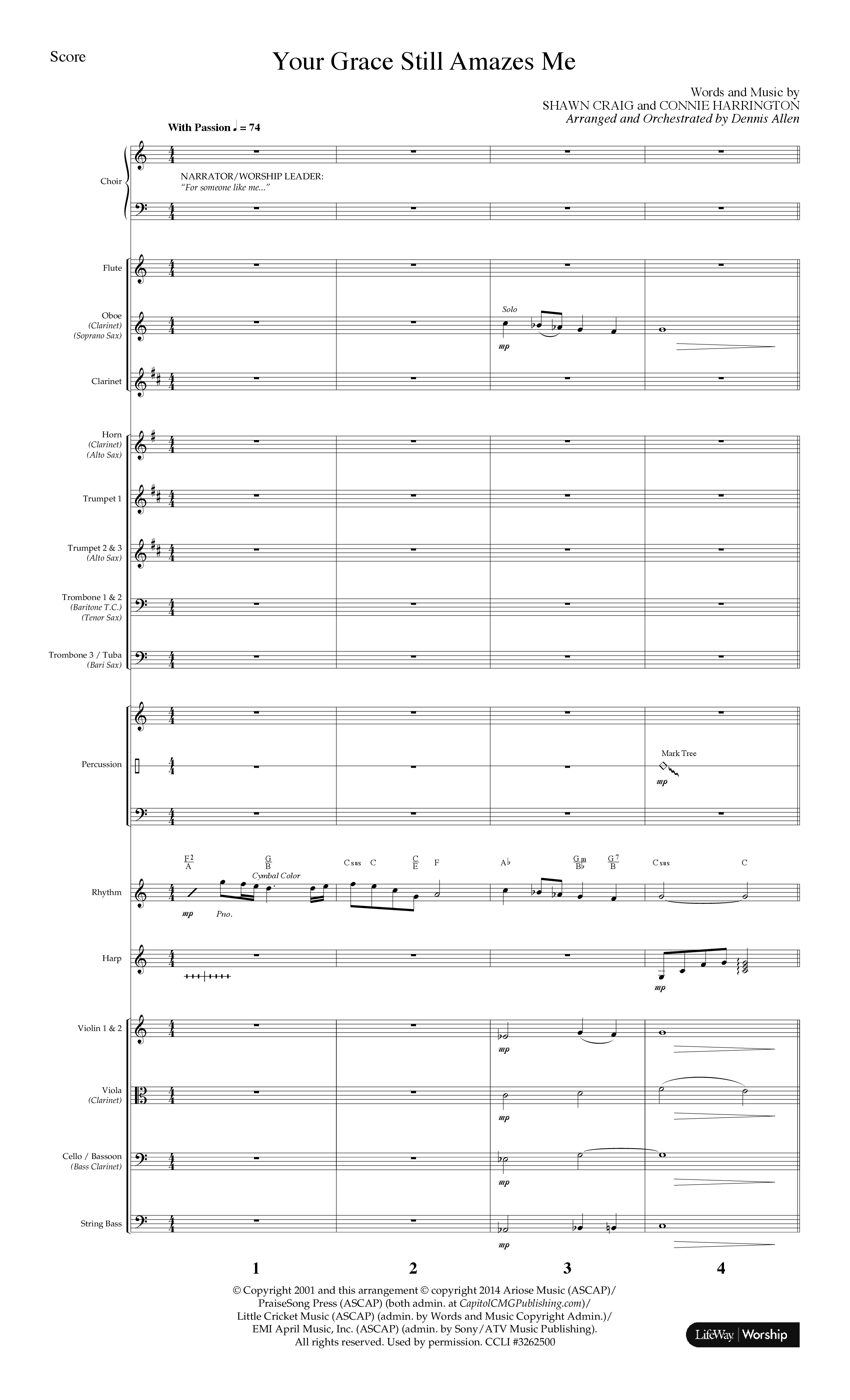 Your Grace Still Amazes Me (8 Song Choral Collection) Song 5 (Orchestration) (Lifeway Choral / Arr. Dennis Allen)