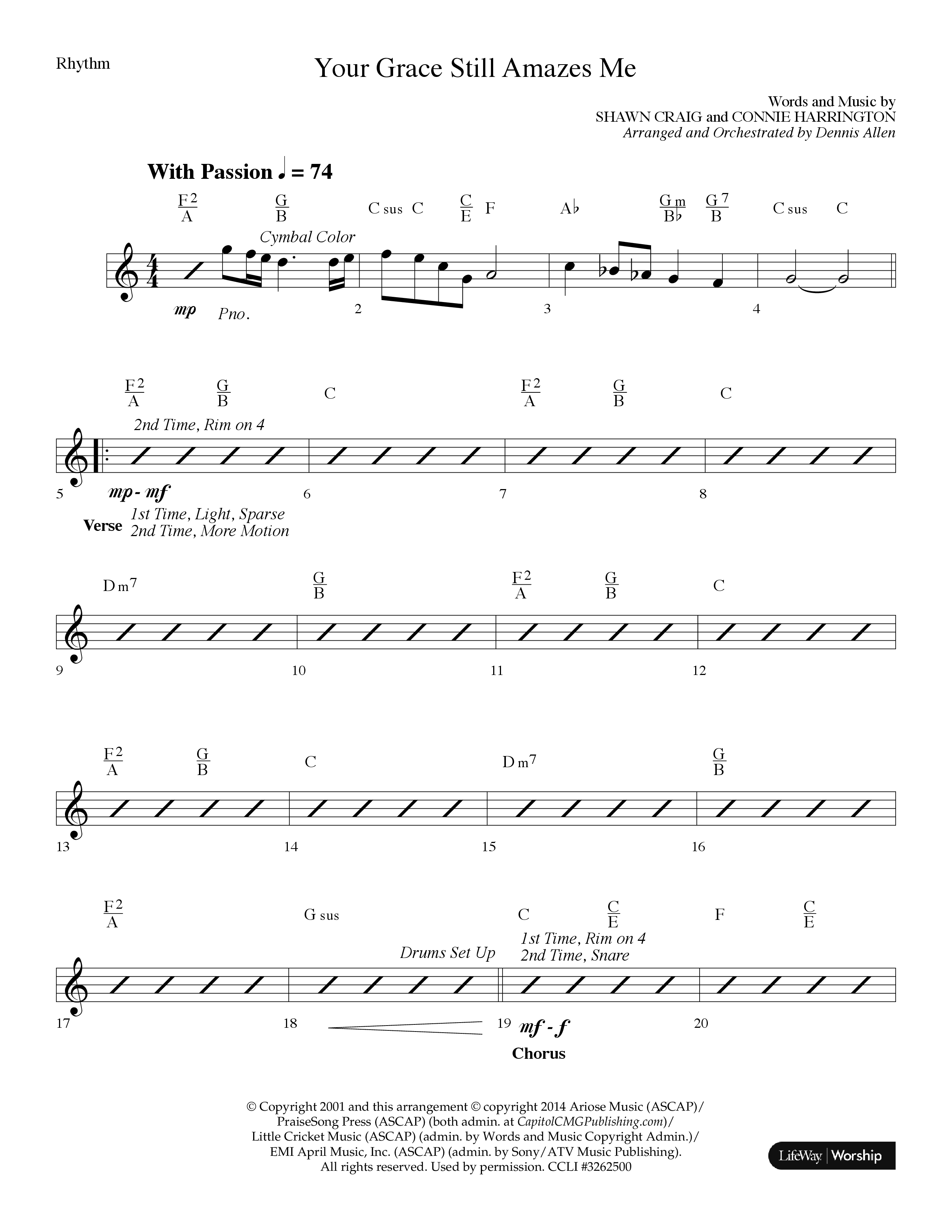 Your Grace Still Amazes Me (8 Song Choral Collection) Song 5 (Rhythm) (Lifeway Choral / Arr. Dennis Allen)