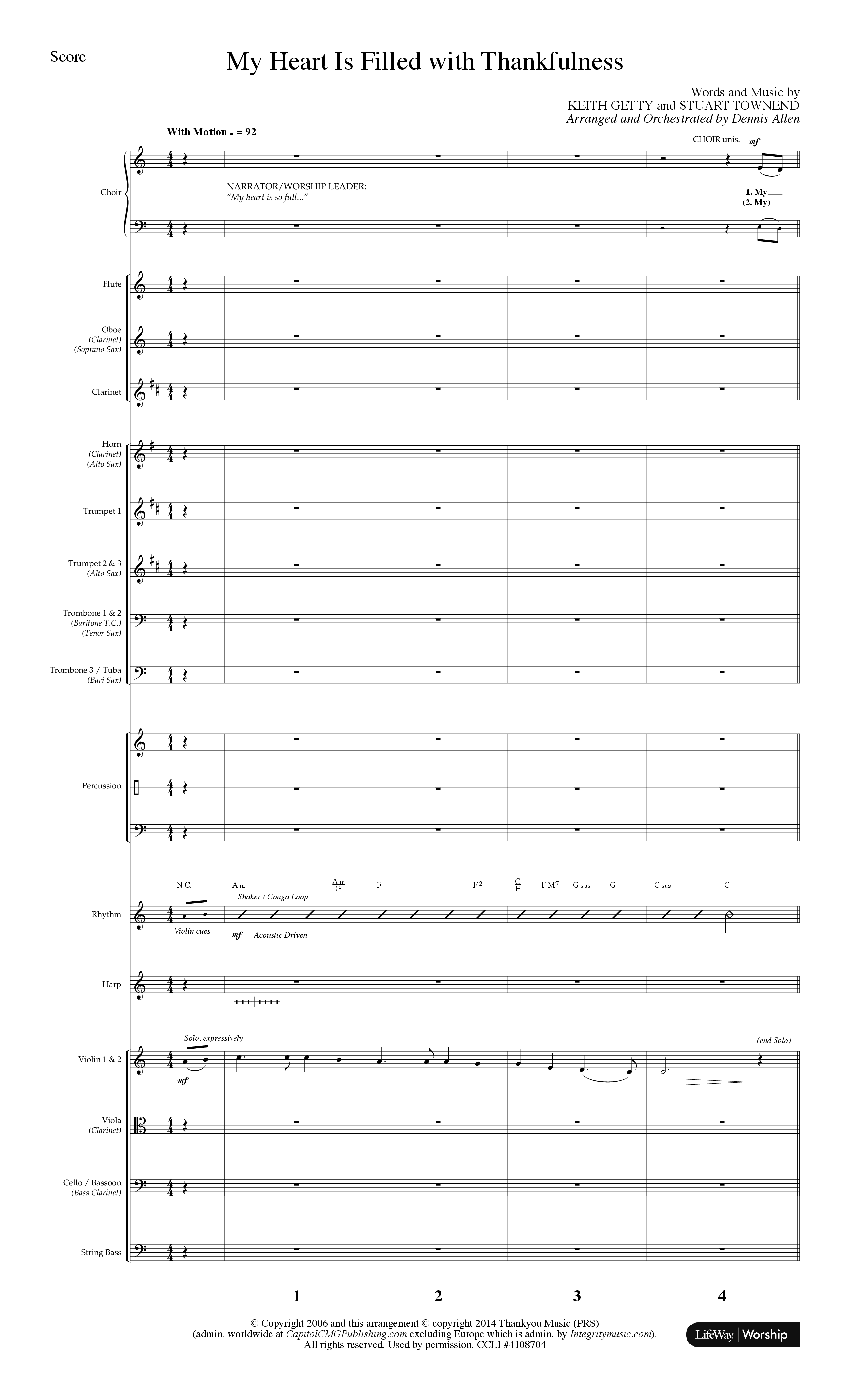 Your Grace Still Amazes Me (8 Song Choral Collection) Song 6 (Orchestration) (Lifeway Choral / Arr. Dennis Allen)