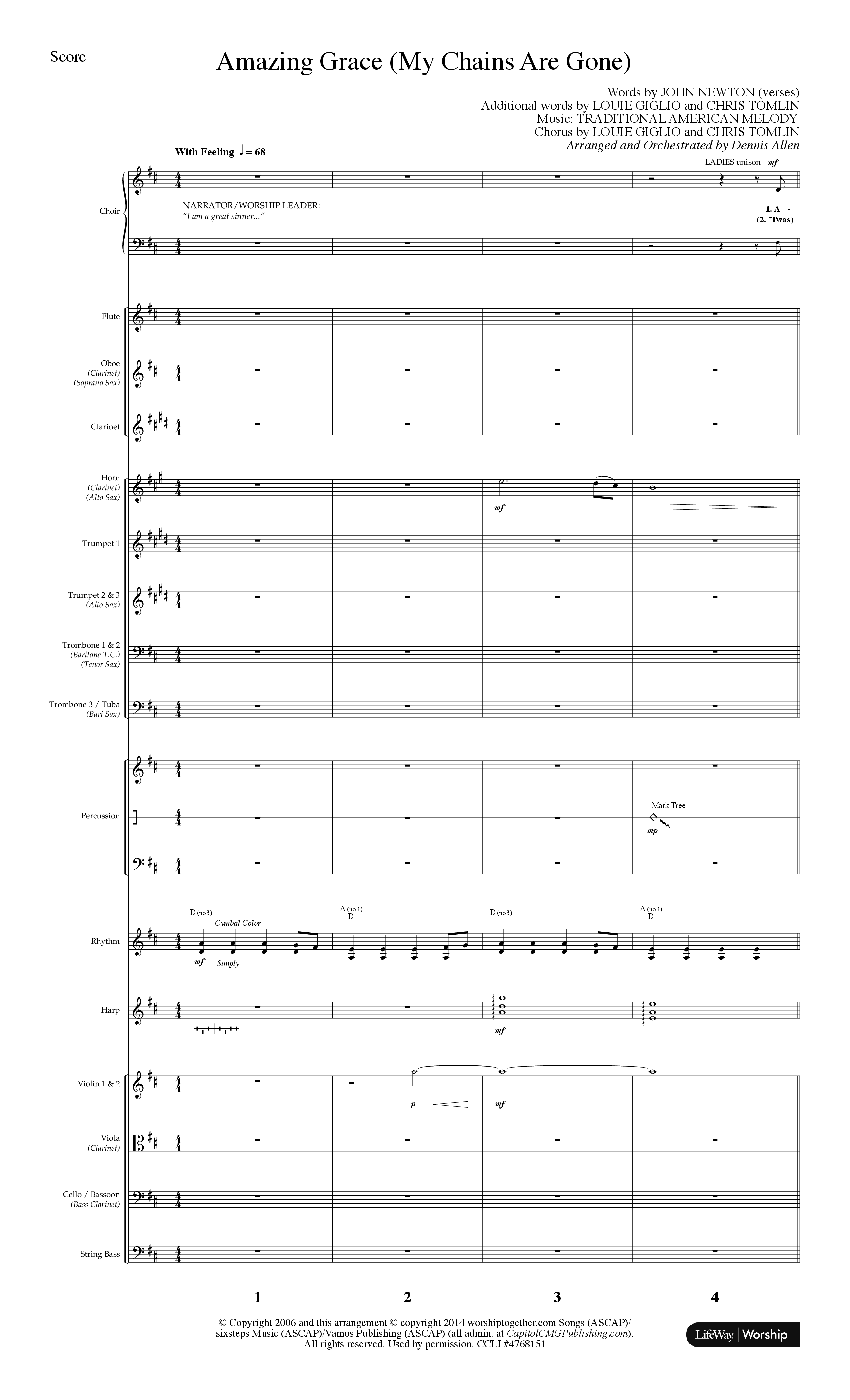 Your Grace Still Amazes Me (8 Song Choral Collection) Song 7 (Orchestration) (Lifeway Choral / Arr. Dennis Allen)