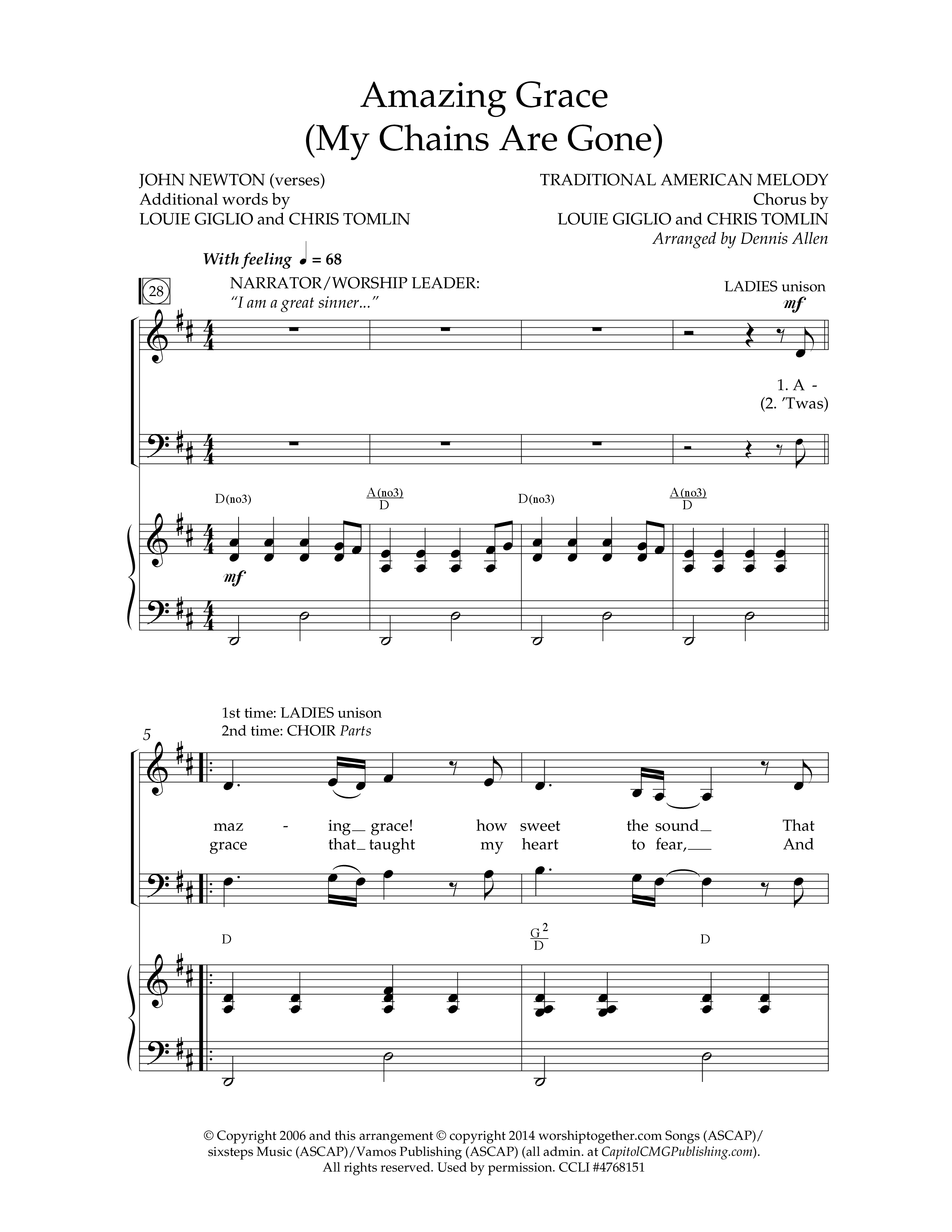 Your Grace Still Amazes Me (8 Song Choral Collection) Song 7 (Piano SATB) (Lifeway Choral / Arr. Dennis Allen)