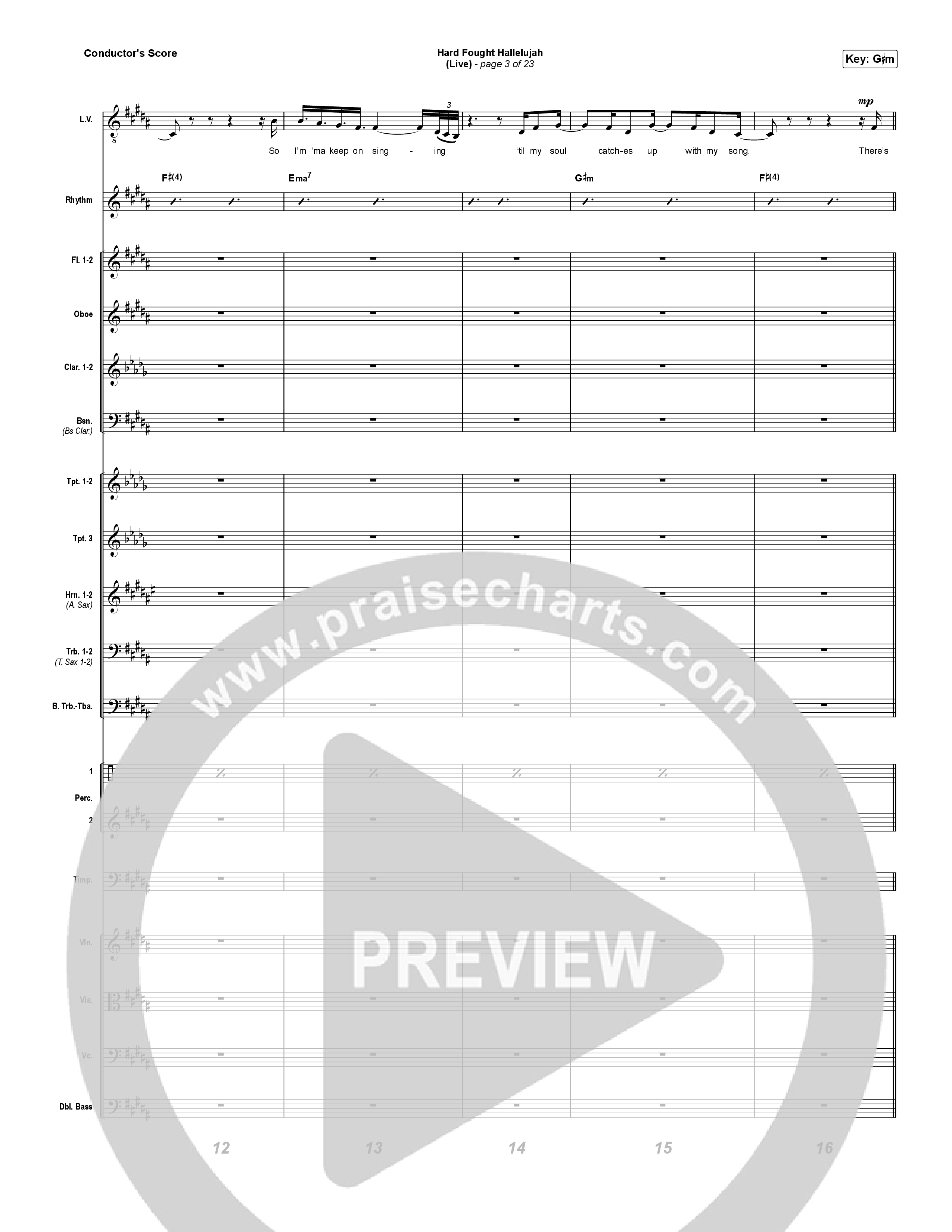 Hard Fought Hallelujah (Live) Orchestration (Brandon Lake)