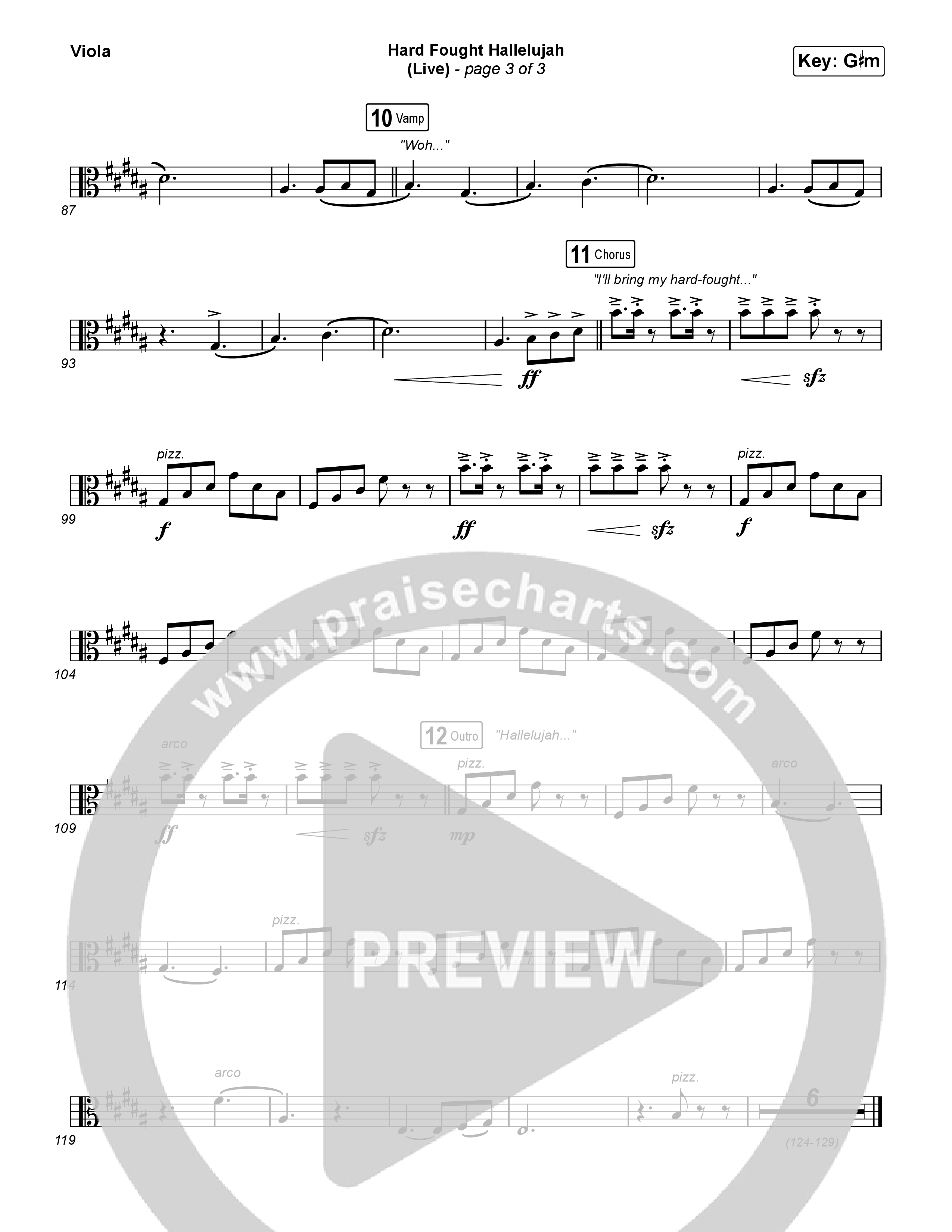 Hard Fought Hallelujah (Live) Viola (Brandon Lake)