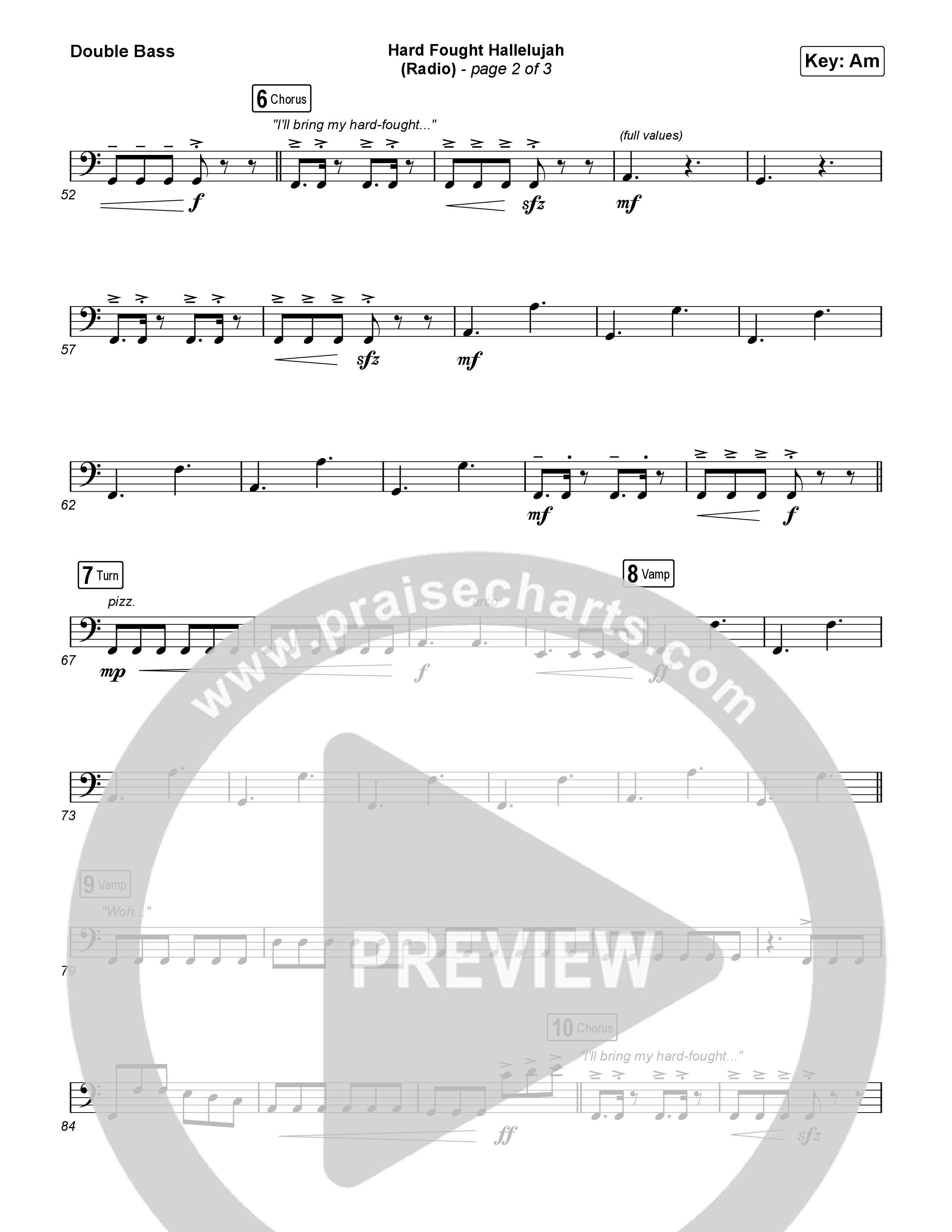 Hard Fought Hallelujah (Radio) String Bass (Brandon Lake)