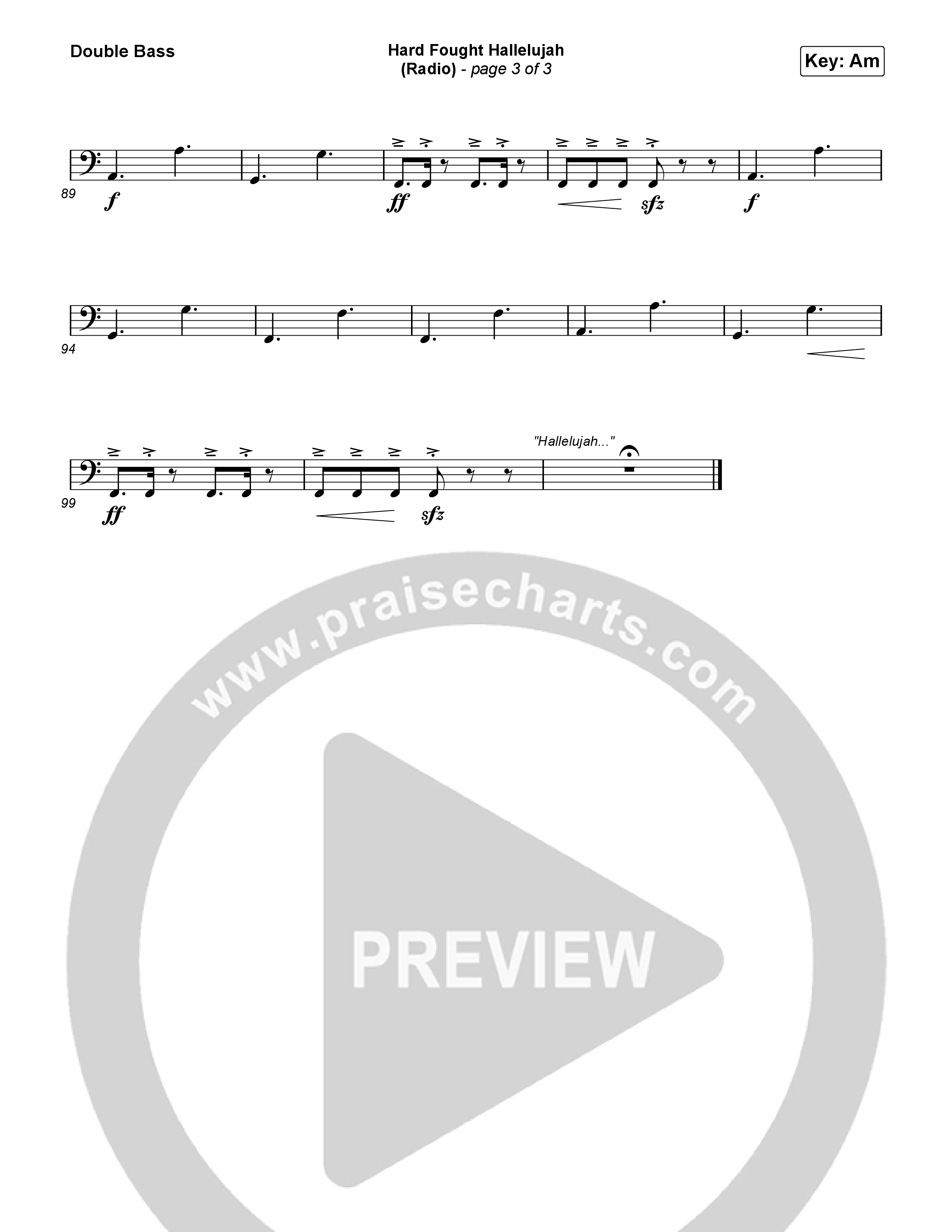 Hard Fought Hallelujah (Radio) String Bass (Brandon Lake)