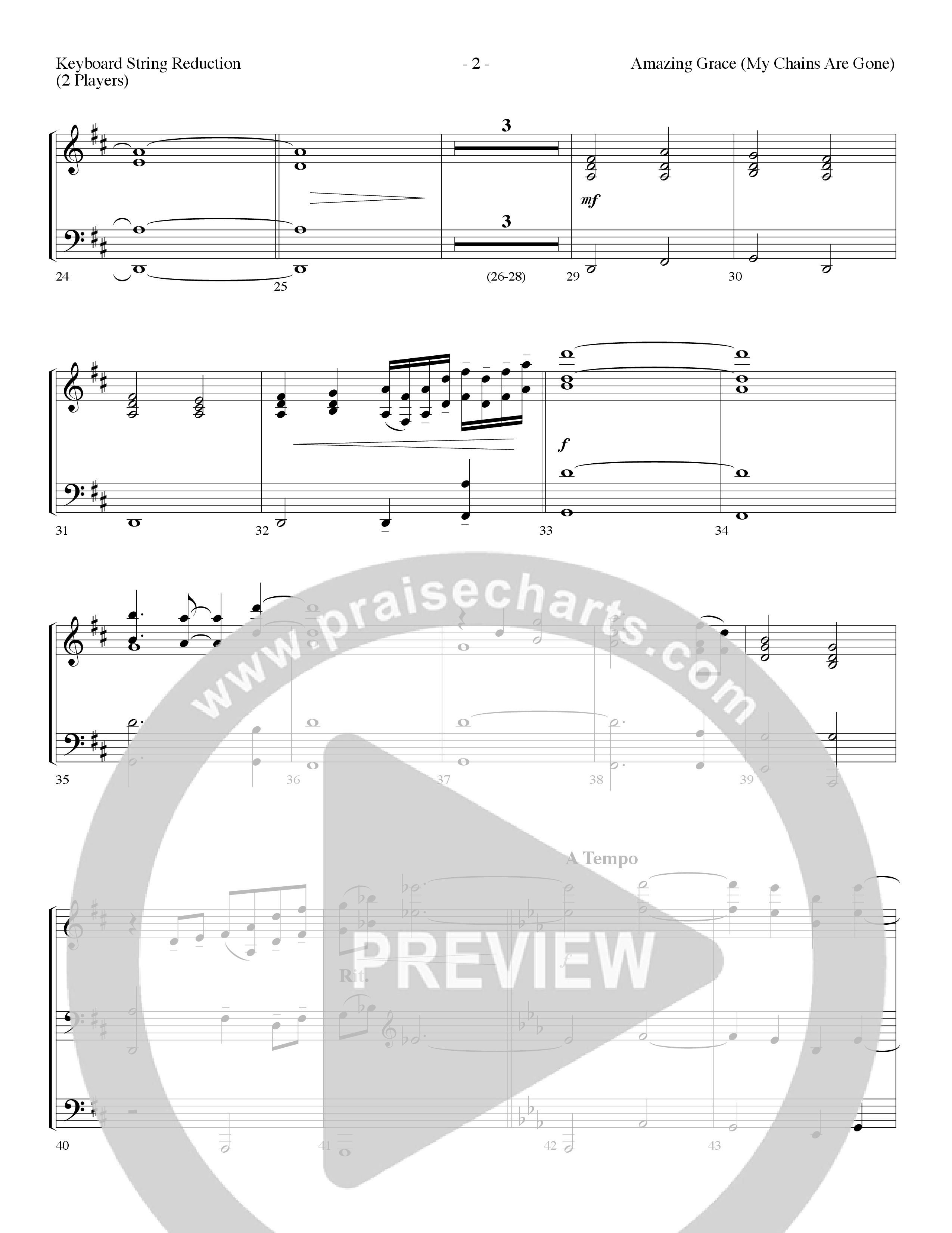 Amazing Grace (My Chains Are Gone) (Choral Anthem SATB) String Reduction (Lifeway Choral / Arr. Dennis Allen)