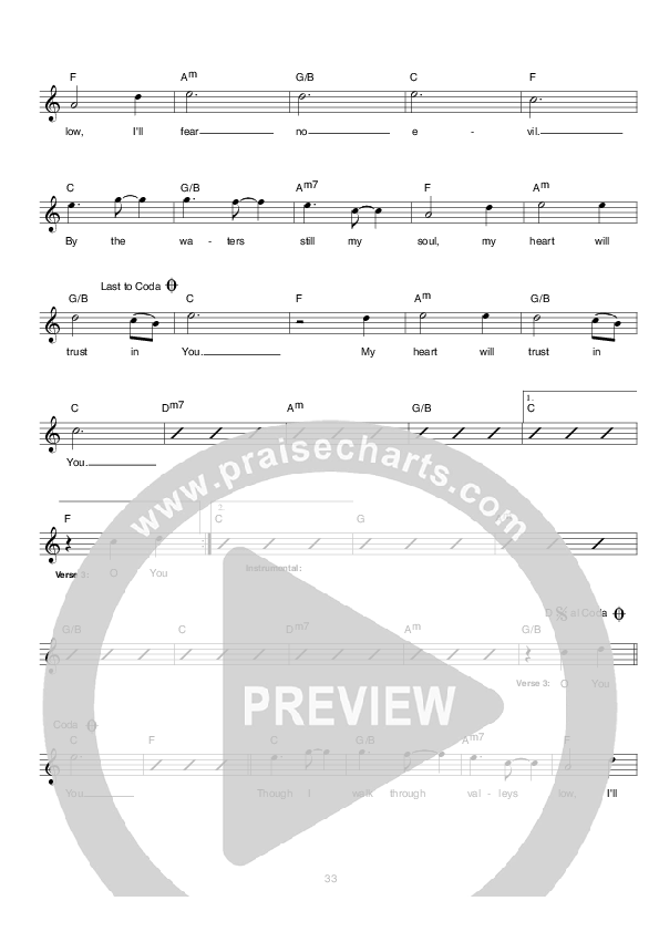 My Heart Will Trust Lead & Piano (Hillsong Worship)