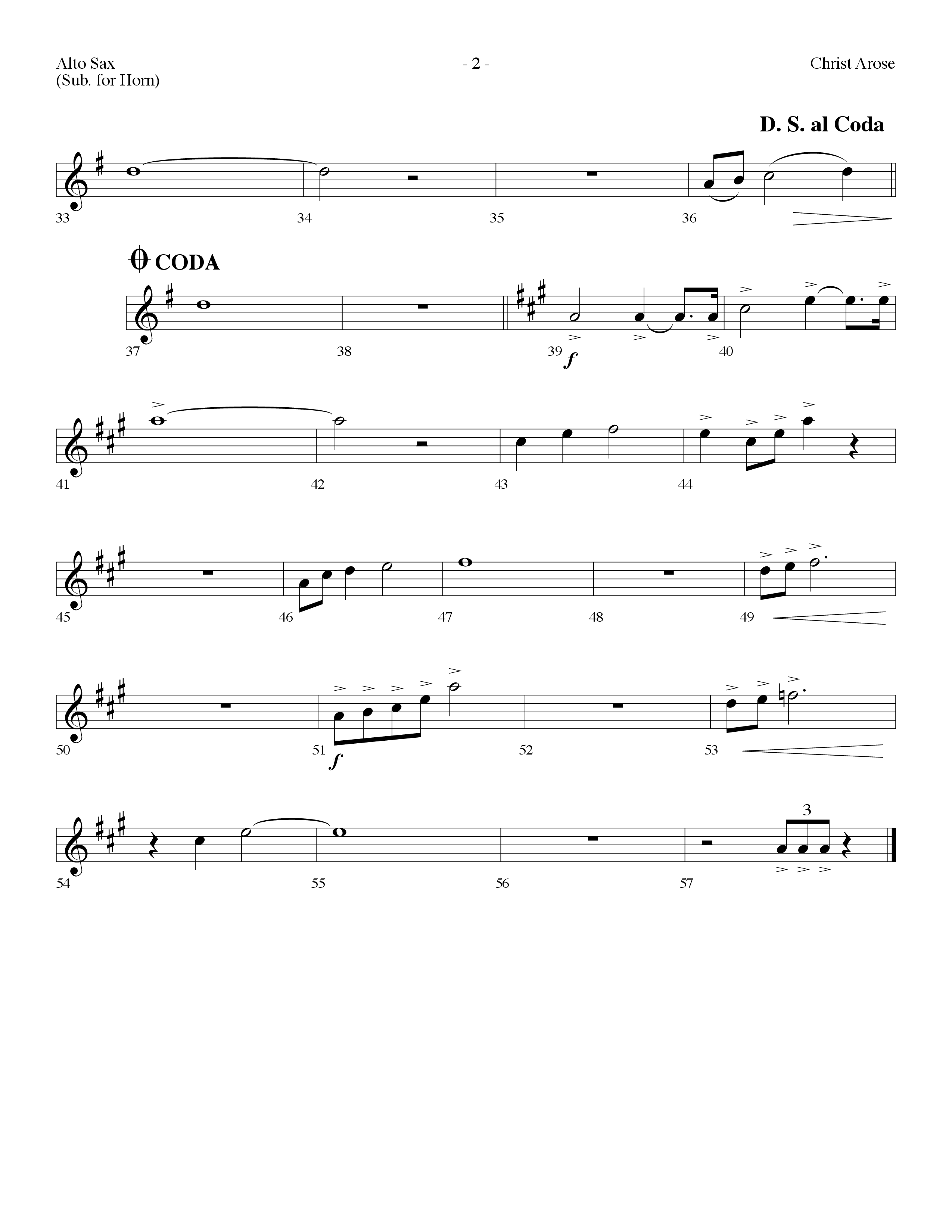 Christ Arose (Choral Anthem SATB) Alto Sax (Lifeway Choral / Arr. Dennis Allen)