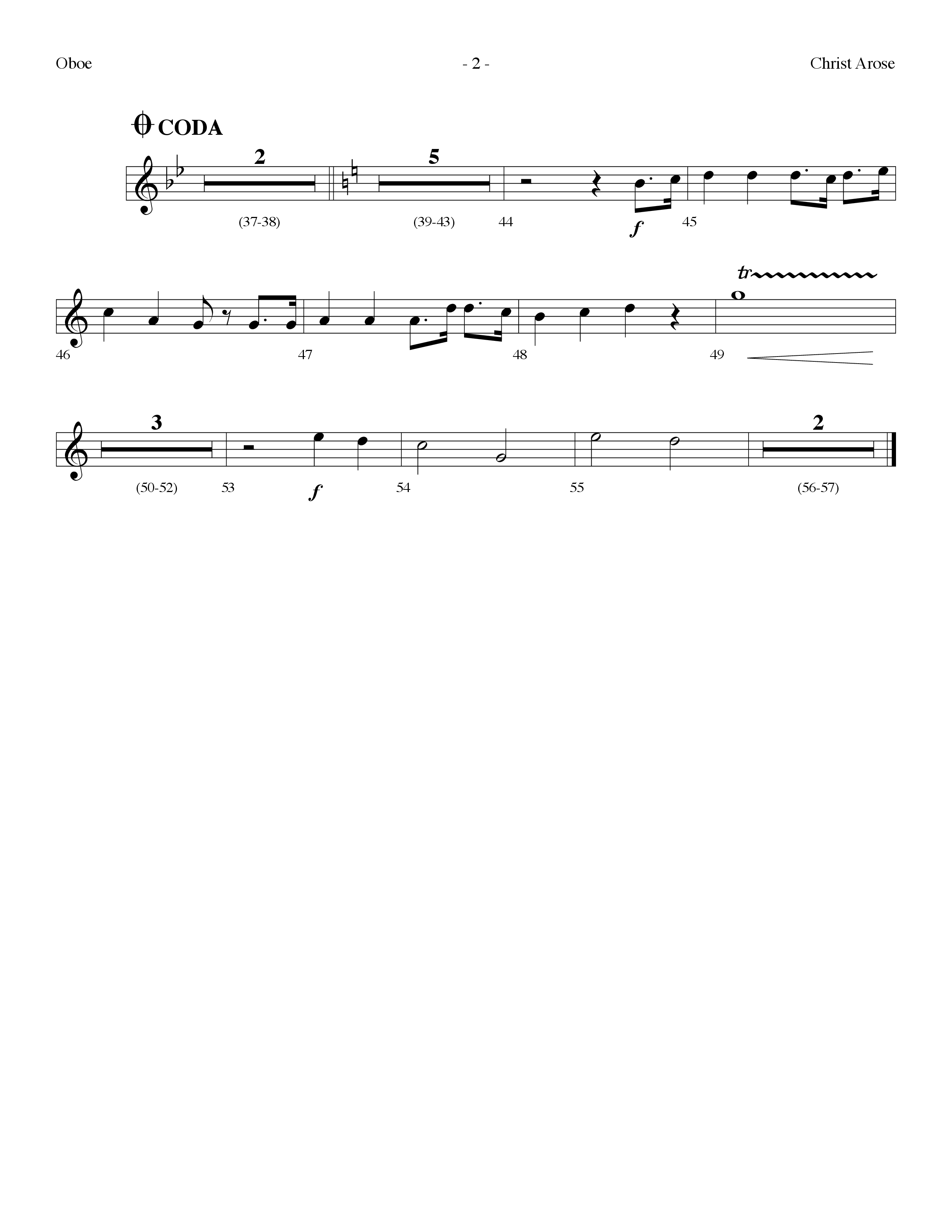 Christ Arose (Choral Anthem SATB) Oboe (Lifeway Choral / Arr. Dennis Allen)