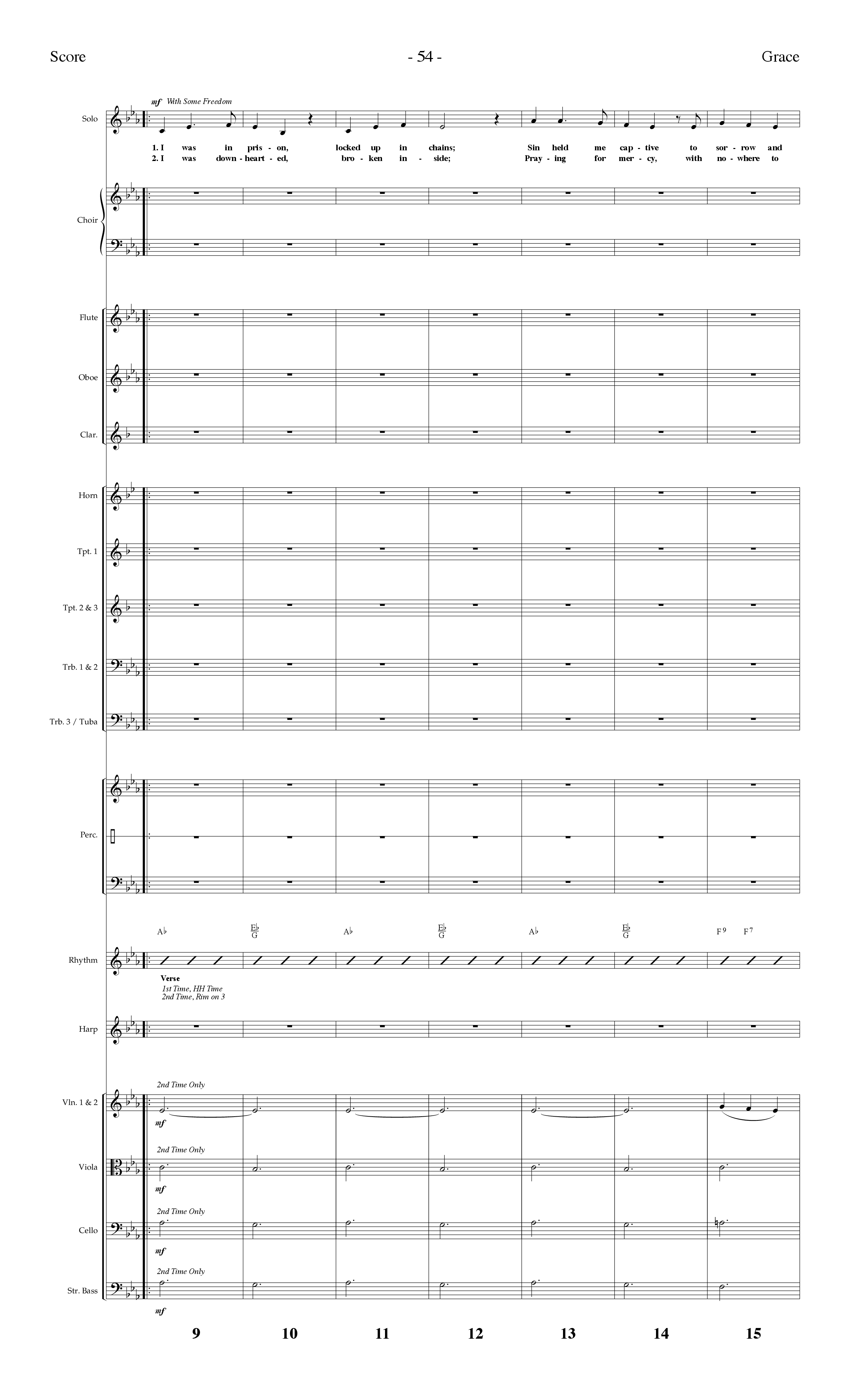 Grace (with Grace Greater Than Our Sin) (Choral Anthem SATB) Conductor's Score (Lifeway Choral / Arr. Dennis Allen)