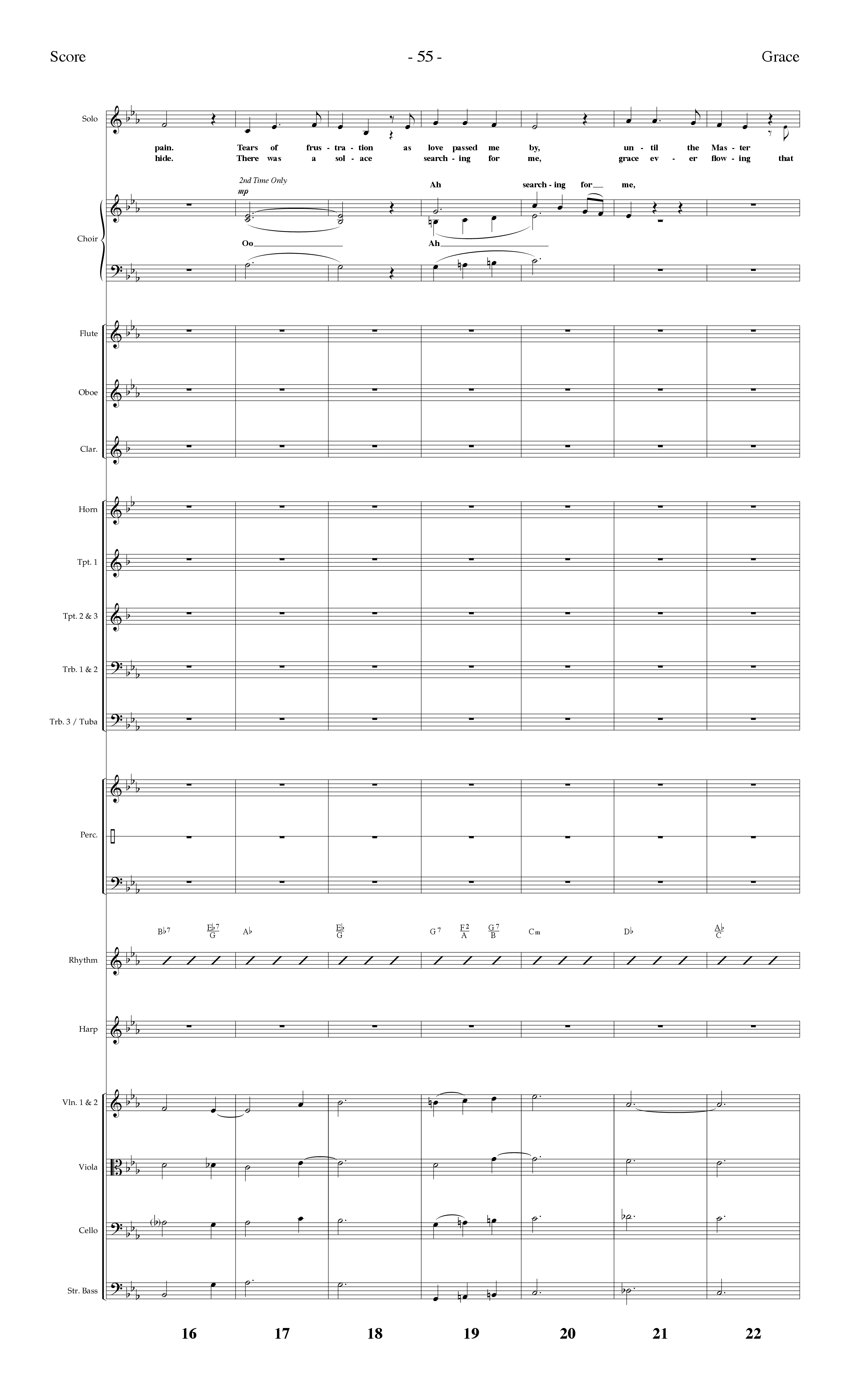 Grace (with Grace Greater Than Our Sin) (Choral Anthem SATB) Conductor's Score (Lifeway Choral / Arr. Dennis Allen)