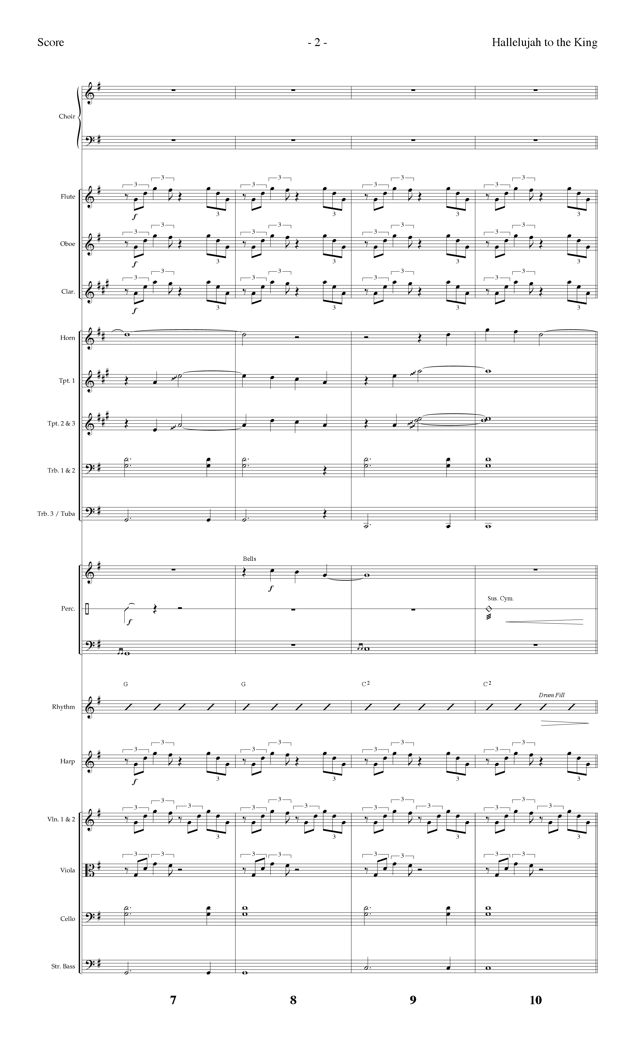 Hallelujah To The King (Choral Anthem SATB) Orchestration (Lifeway Choral / Arr. Dennis Allen)