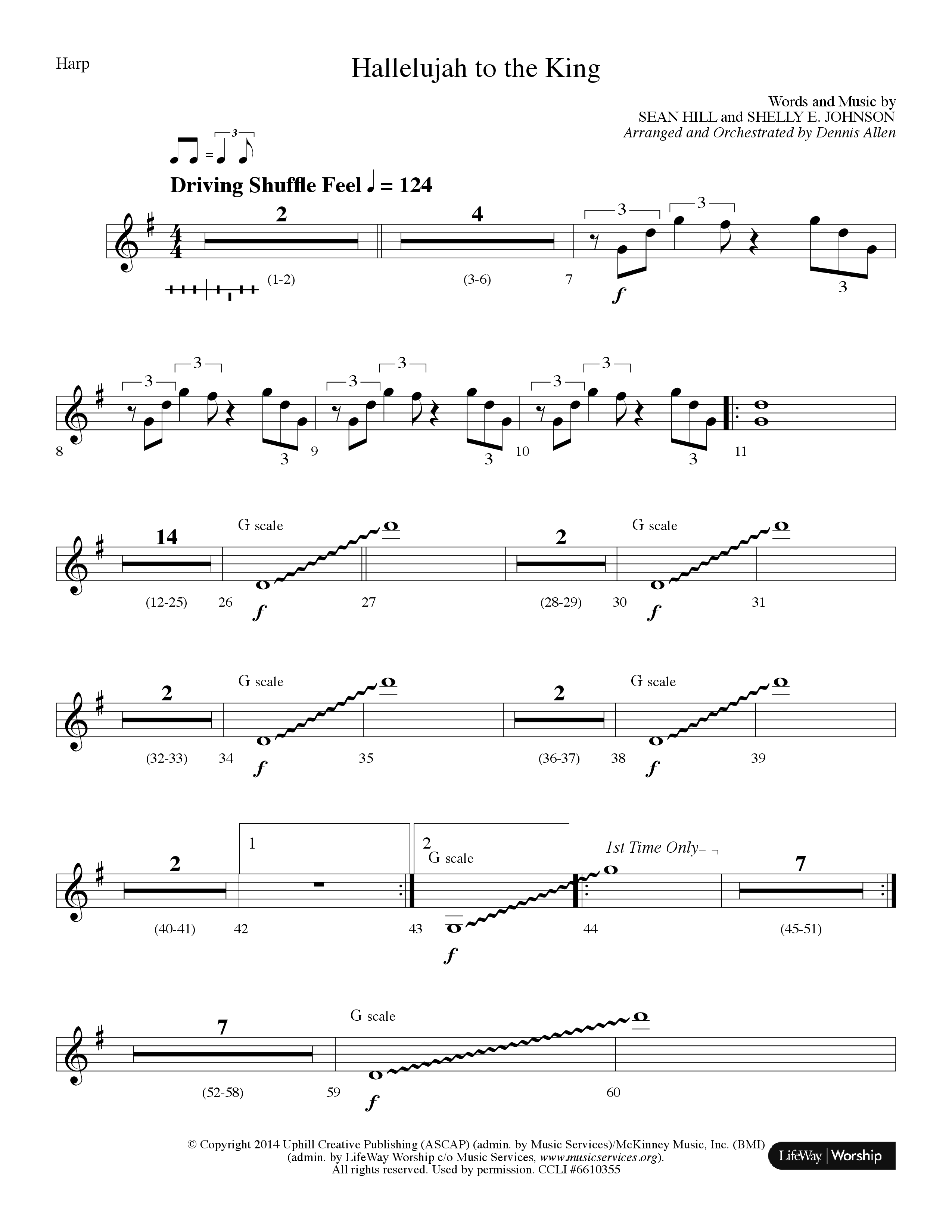 Hallelujah To The King (Choral Anthem SATB) Harp (Lifeway Choral / Arr. Dennis Allen)