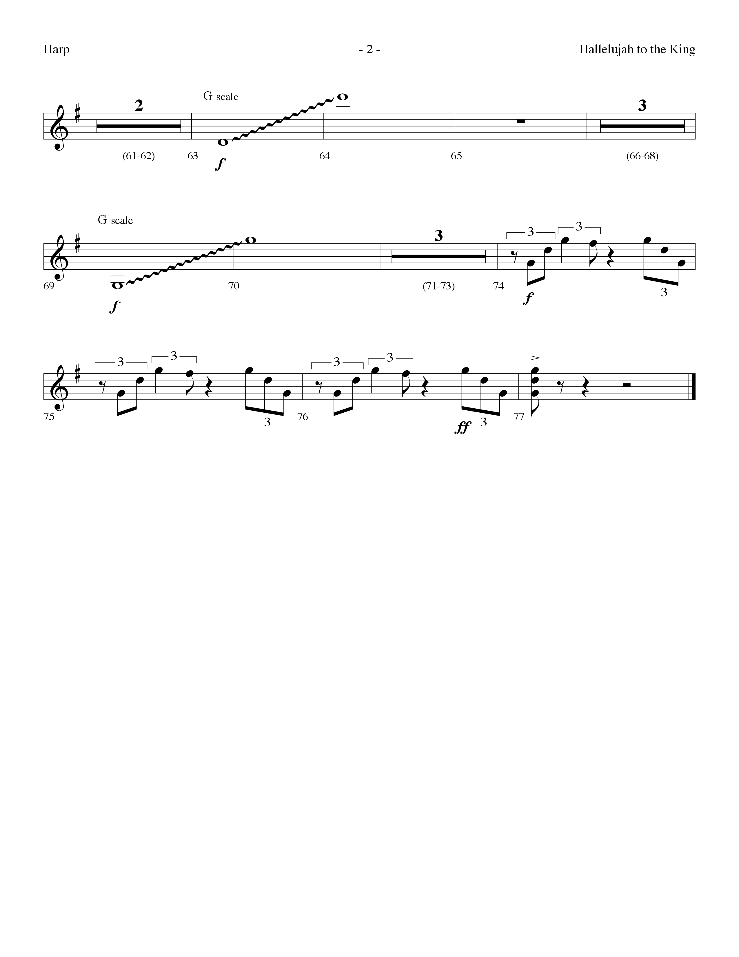 Hallelujah To The King (Choral Anthem SATB) Harp (Lifeway Choral / Arr. Dennis Allen)