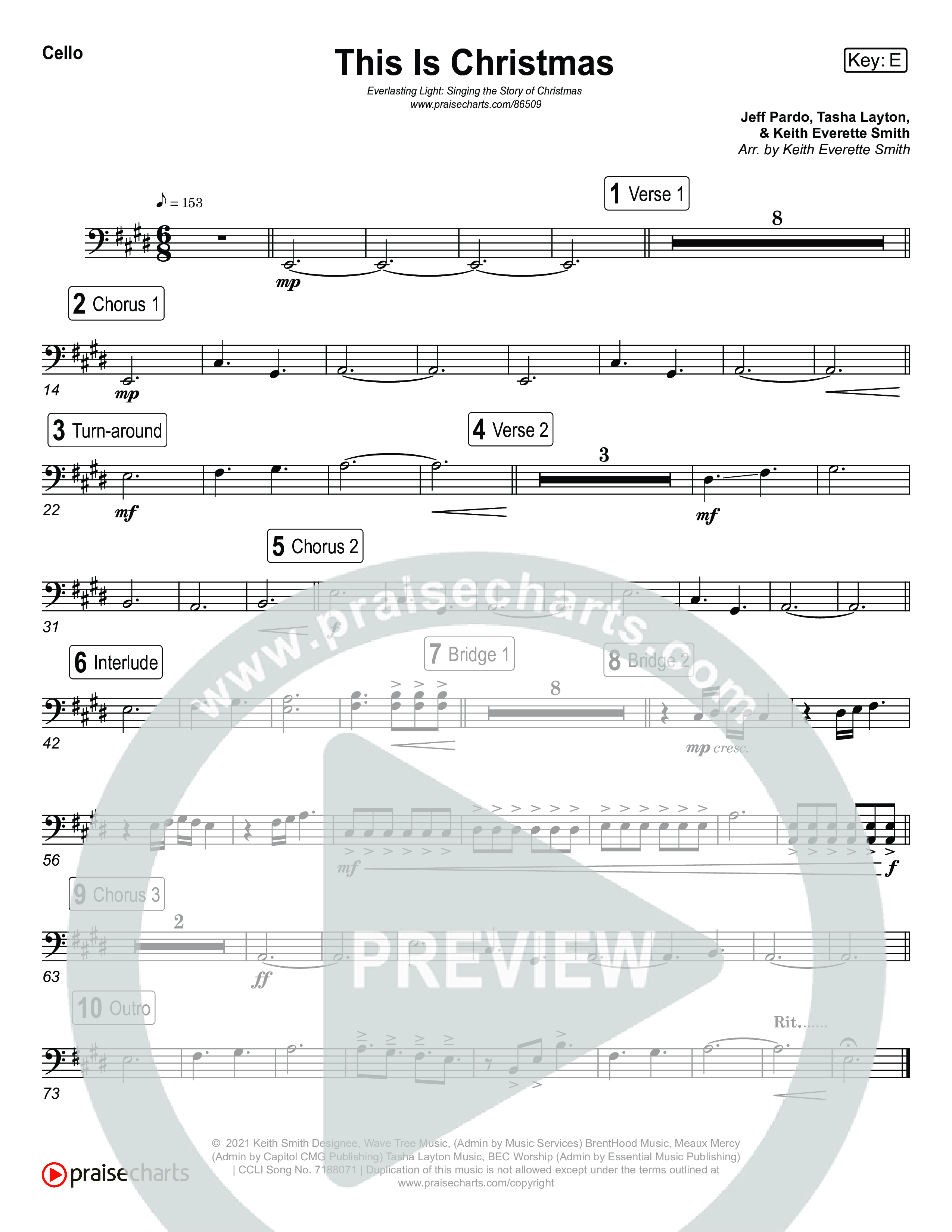 This Is Christmas (Live) Cello (Museum Of The Bible / Tasha Layton / Indiana Wesleyan University Choir / Arr. Keith Everett Smith)