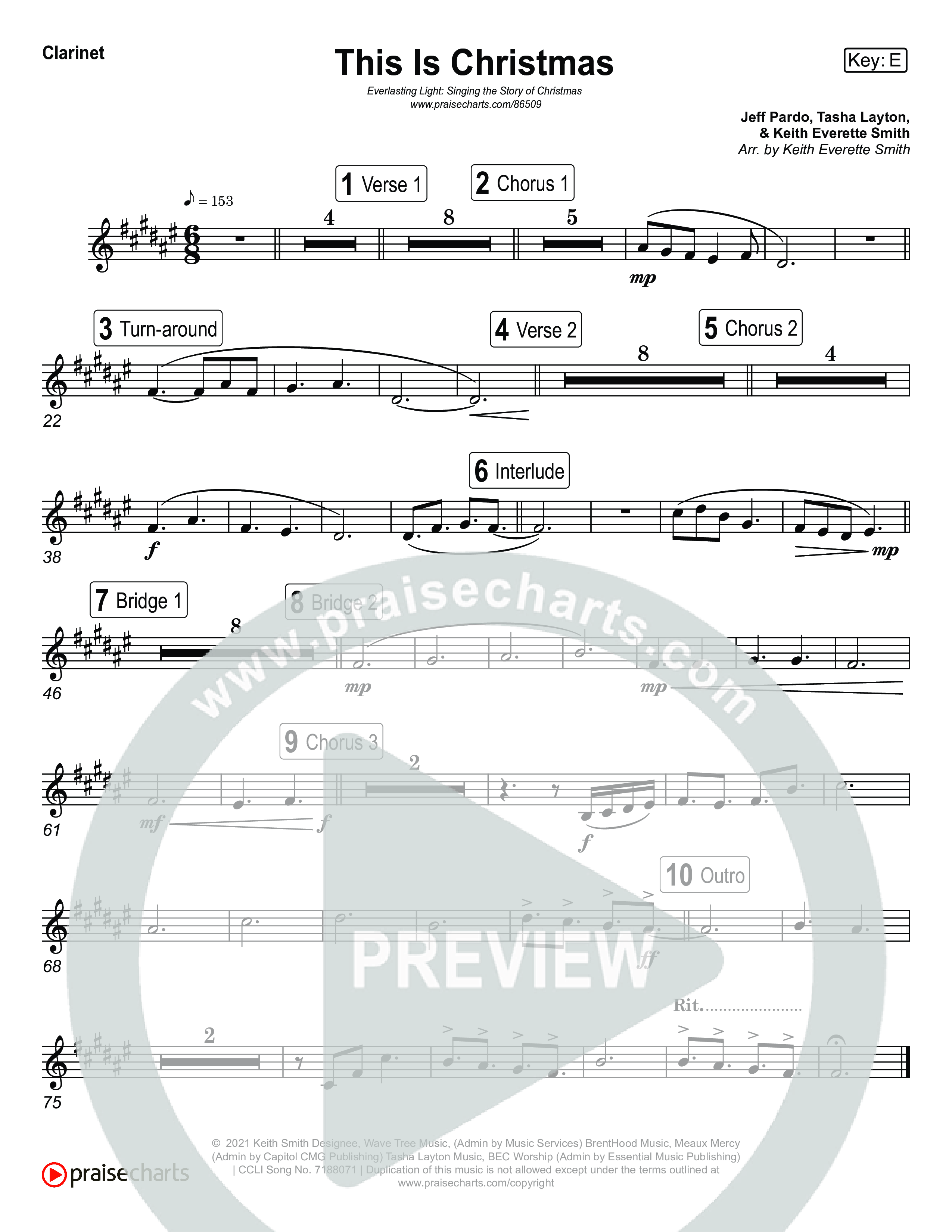 This Is Christmas (Live) Clarinet 1,2 (Museum Of The Bible / Tasha Layton / Indiana Wesleyan University Choir / Arr. Keith Everett Smith)