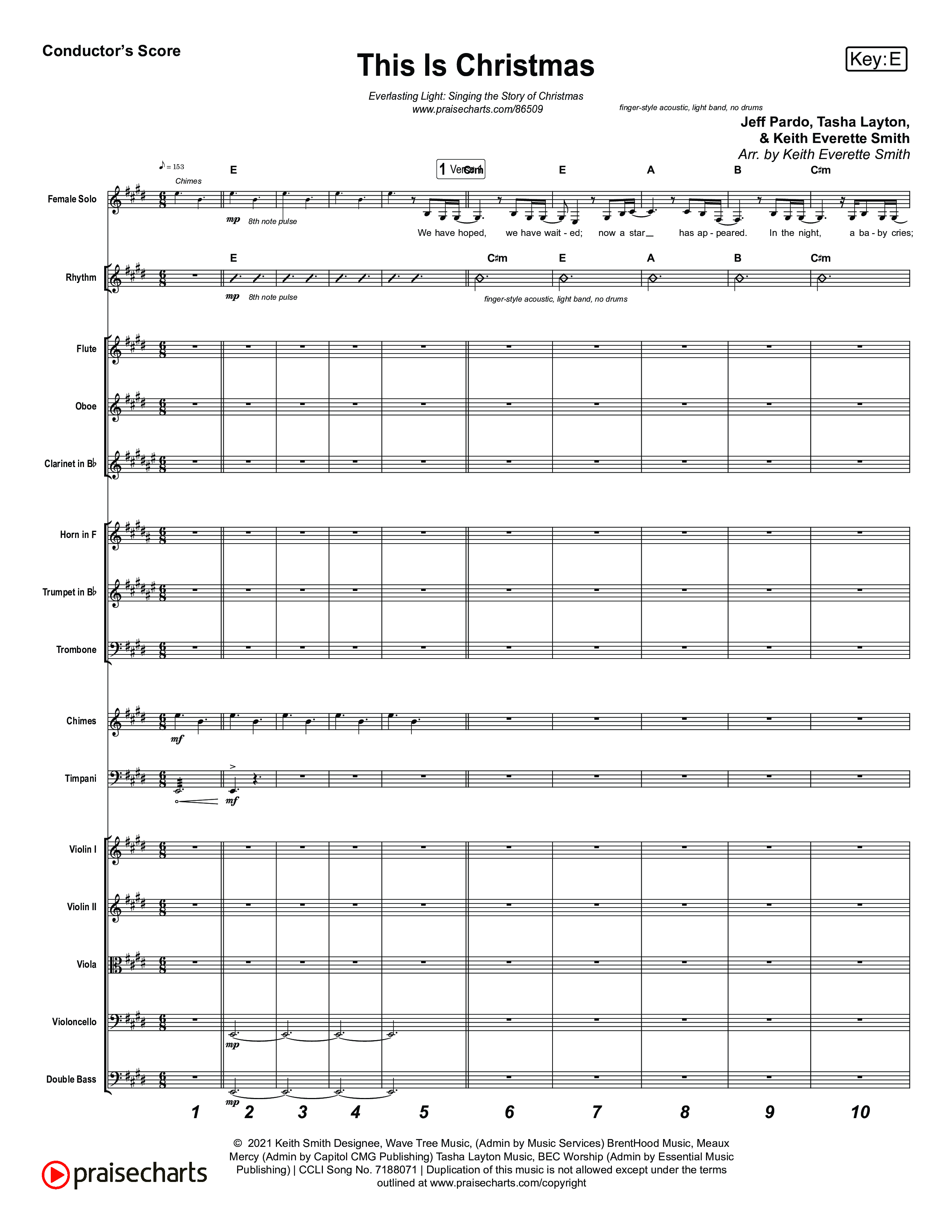 This Is Christmas (Live) Conductor's Score (Museum Of The Bible / Tasha Layton / Indiana Wesleyan University Choir / Arr. Keith Everett Smith)
