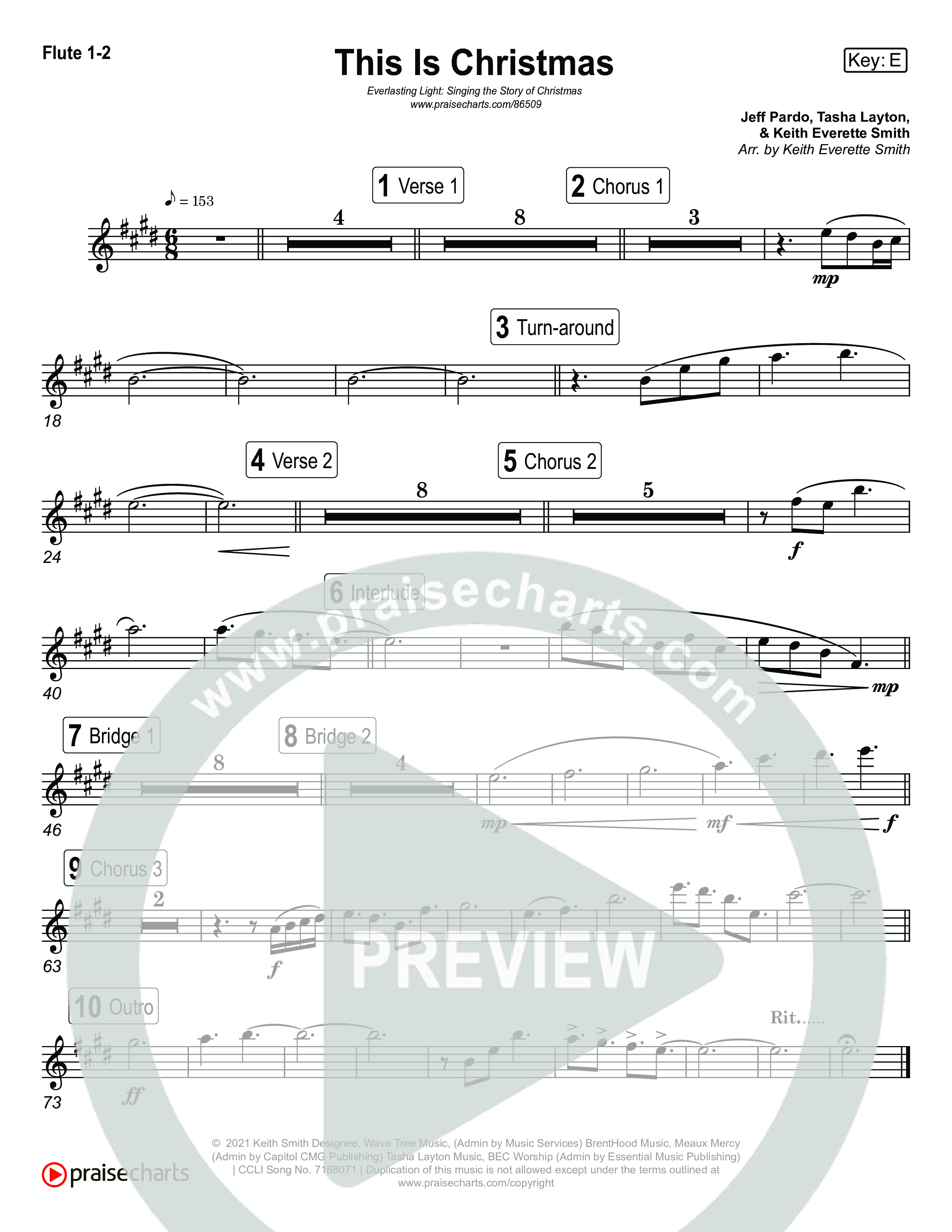 This Is Christmas (Live) Flute 1,2 (Museum Of The Bible / Tasha Layton / Indiana Wesleyan University Choir / Arr. Keith Everett Smith)