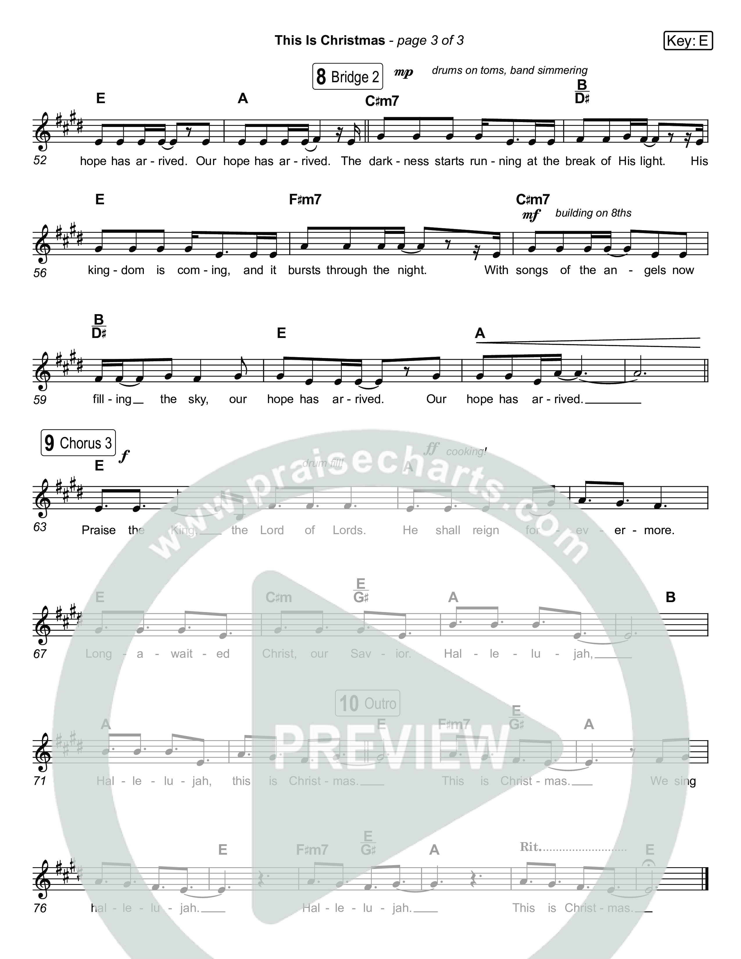 This Is Christmas (Live) Lead Sheet (SAT) (Museum Of The Bible / Tasha Layton / Indiana Wesleyan University Choir / Arr. Keith Everett Smith)
